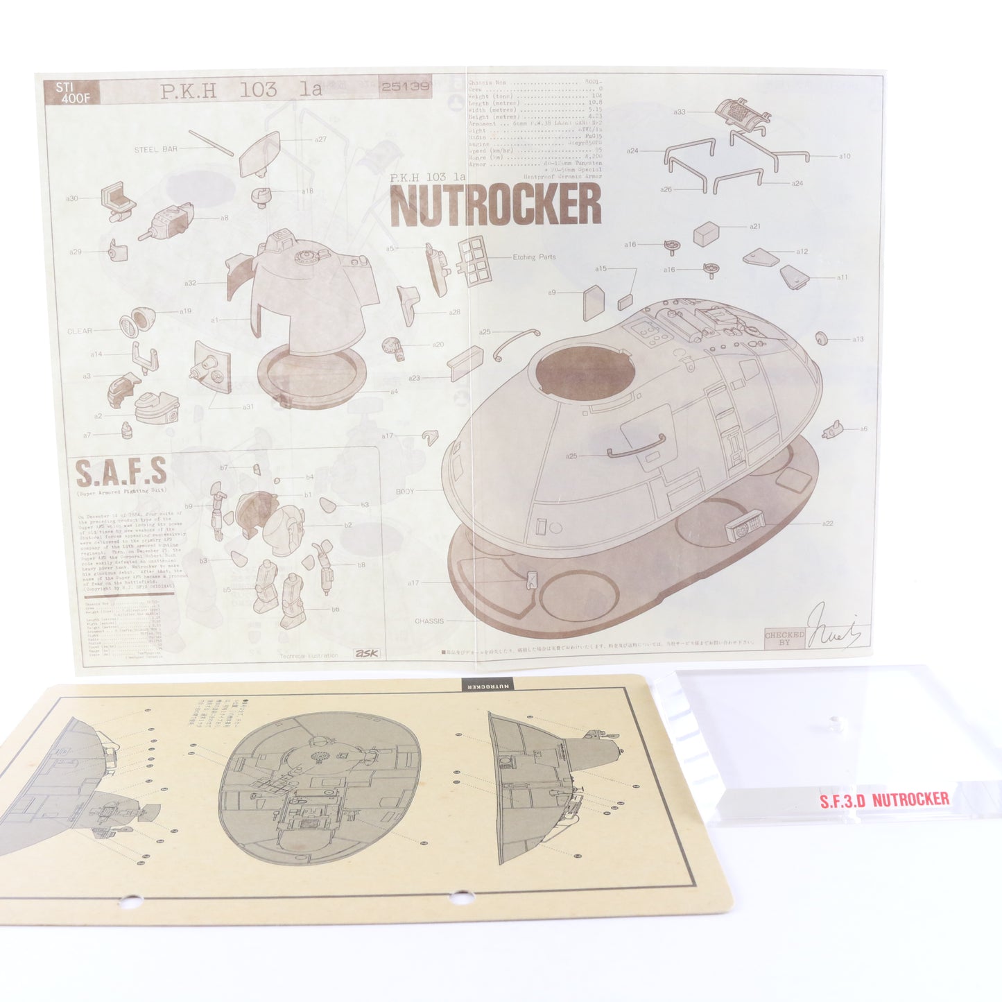 Ma.k Nitto SF3D Nutrocker PKH 103 1a 1/76 Built Painted Maschinen K W/ Stand