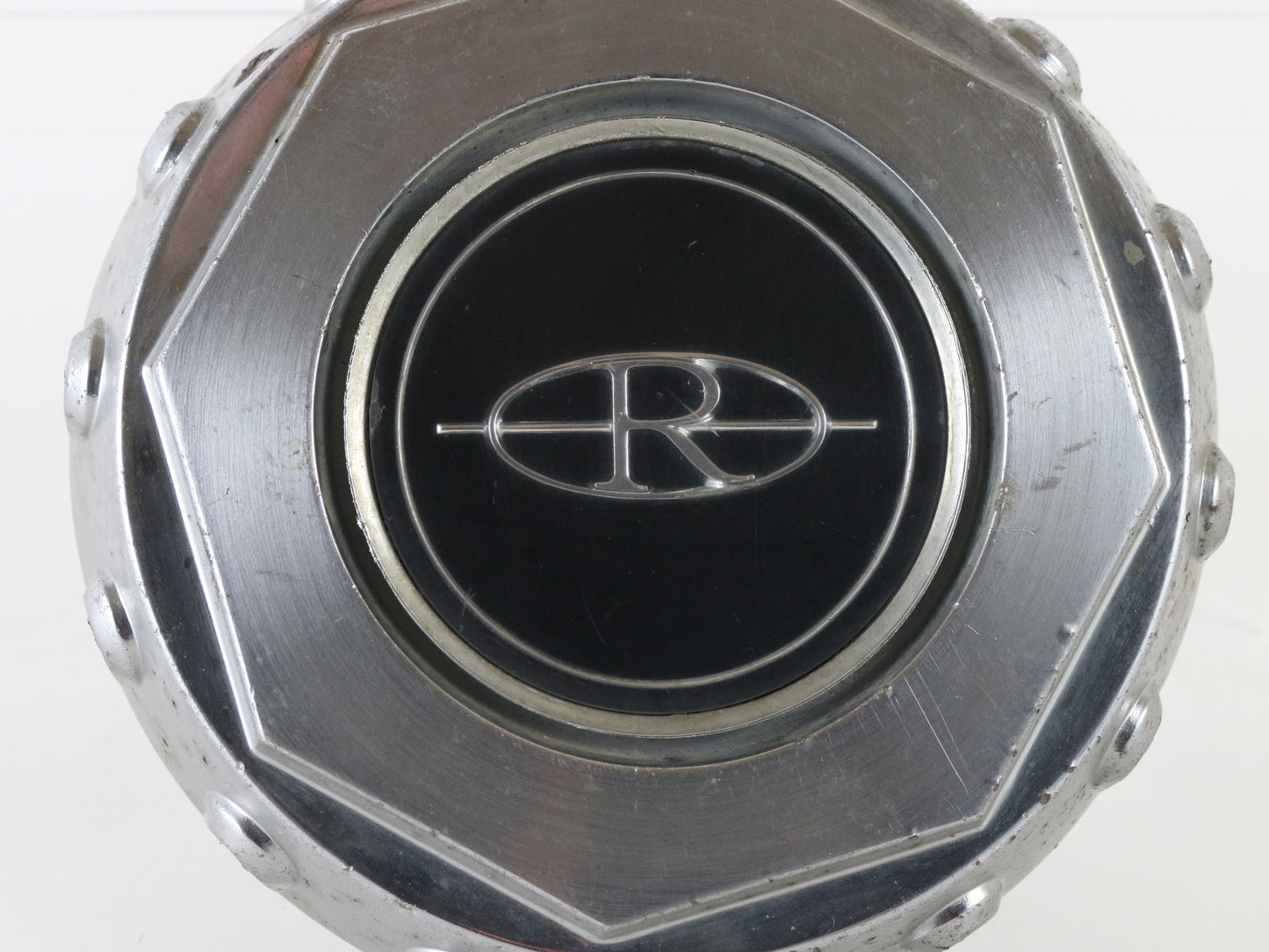 Vintage 1980s Buick Riviera Metal Wheel Hubcap Center 6"