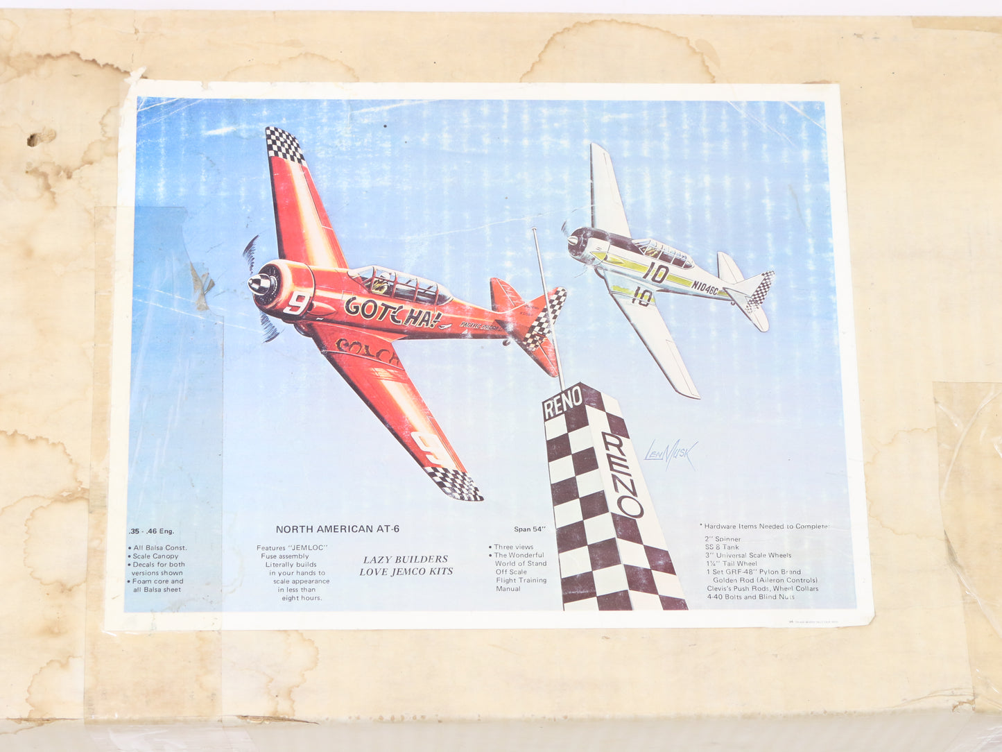 Jemco North American At-6 54" Wingspan Wood RC Wood Kit