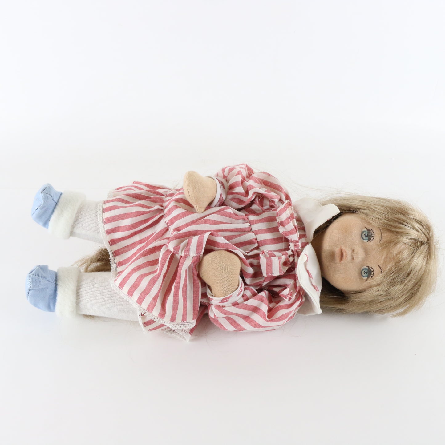 Herbert Stolle Stupsi Large Fabric 16.5" Doll W/ Red White Dress