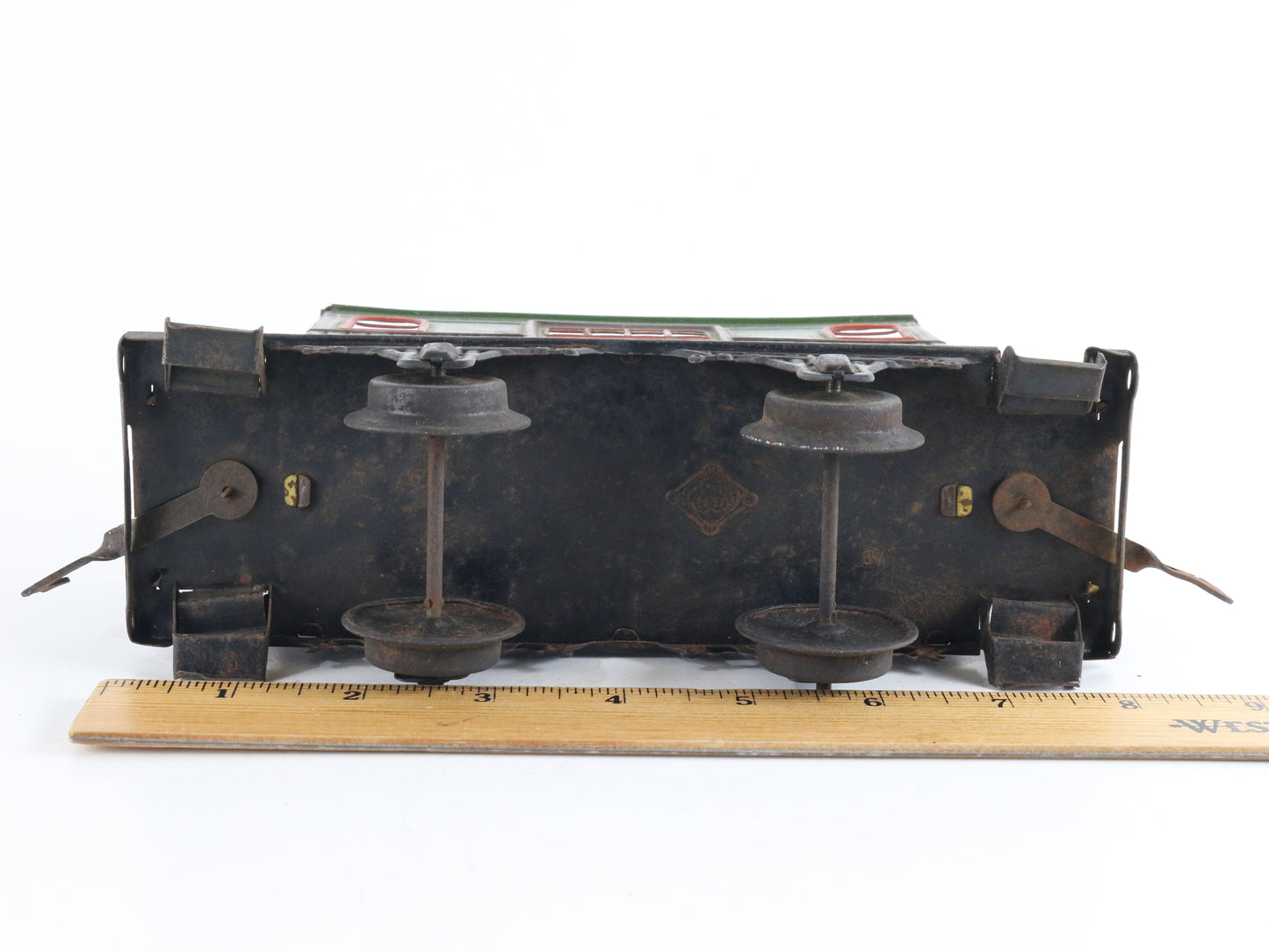 Bing Prewar GBN O Green Postwagen Baggage Car Model Train historic German baggage coach tinplate collectible