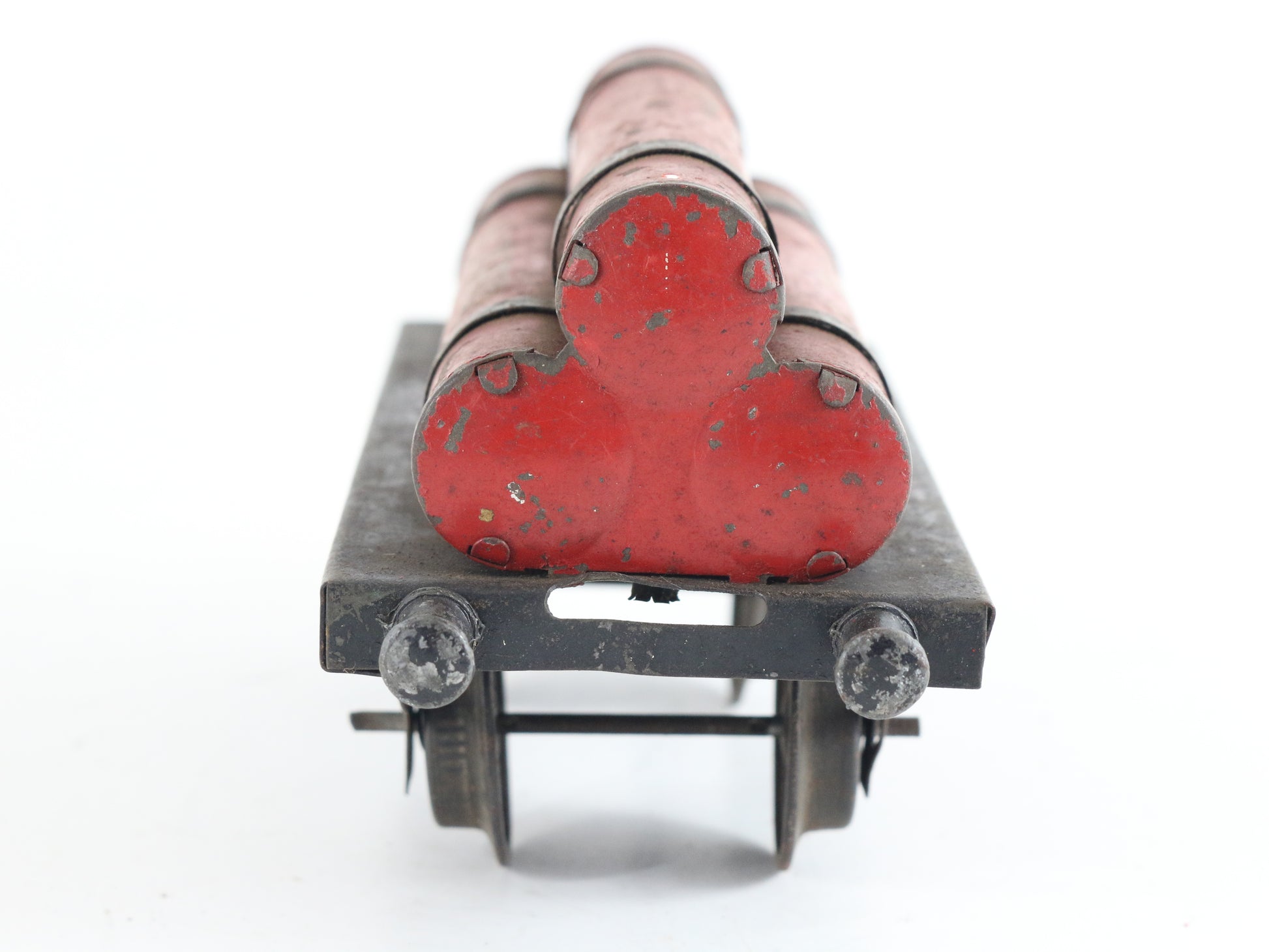 LMS Gas Cylinder Wagon Freight Car Red Hornby Meccano O Model Train unique tanker wagon for British rail