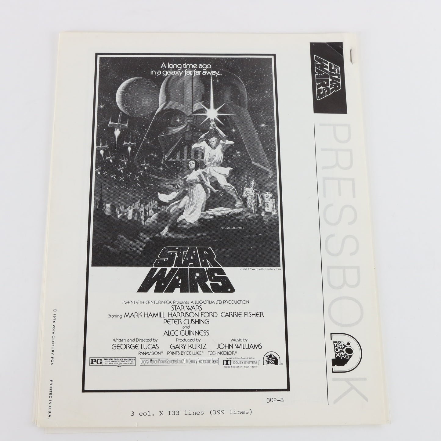 1976 Original Star Wars Lucasfilm Press Book with Promotional Posters