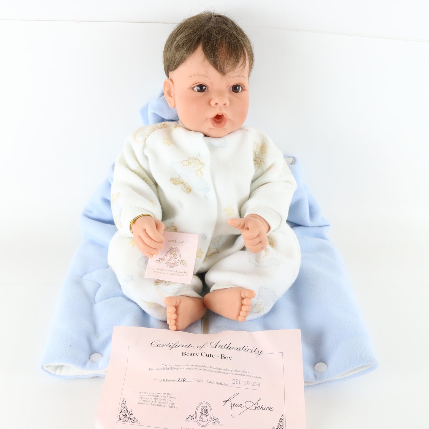 Beary Cute Boy Reva Schick Lee Middleton Large 20" Vinyl Doll 218/5000