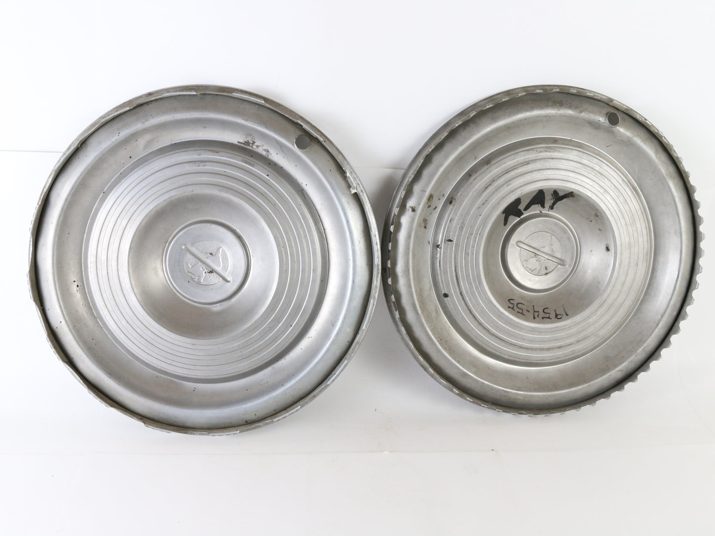 Lot Of 4 Vintage 1954-55 Oldsmobile Metal Wheel Hubcaps 15.25"