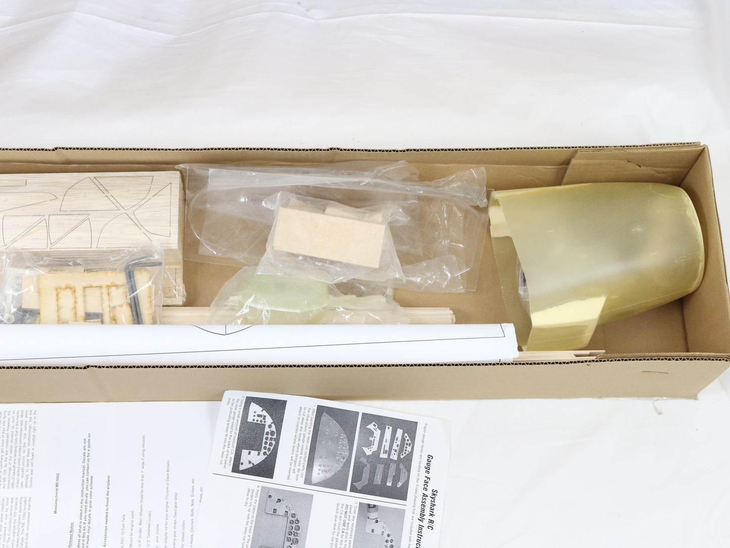 Skyshark Me-109g Messerschmitt 1/6 Scale Balsa Plywood 65.2" Wingspan