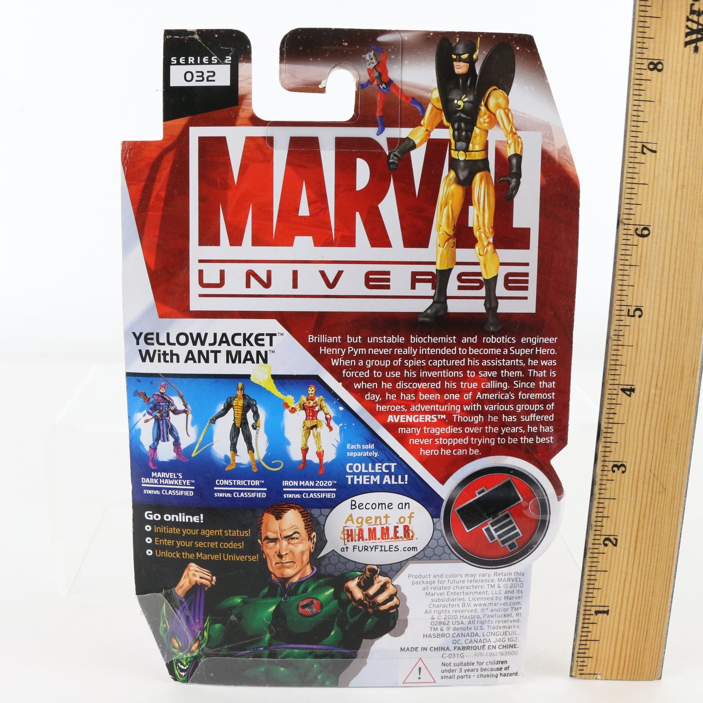 Marvel Universe Series 2 032 Yellowjacket W/ Ant Man 3.75" Action Figure Hasbro