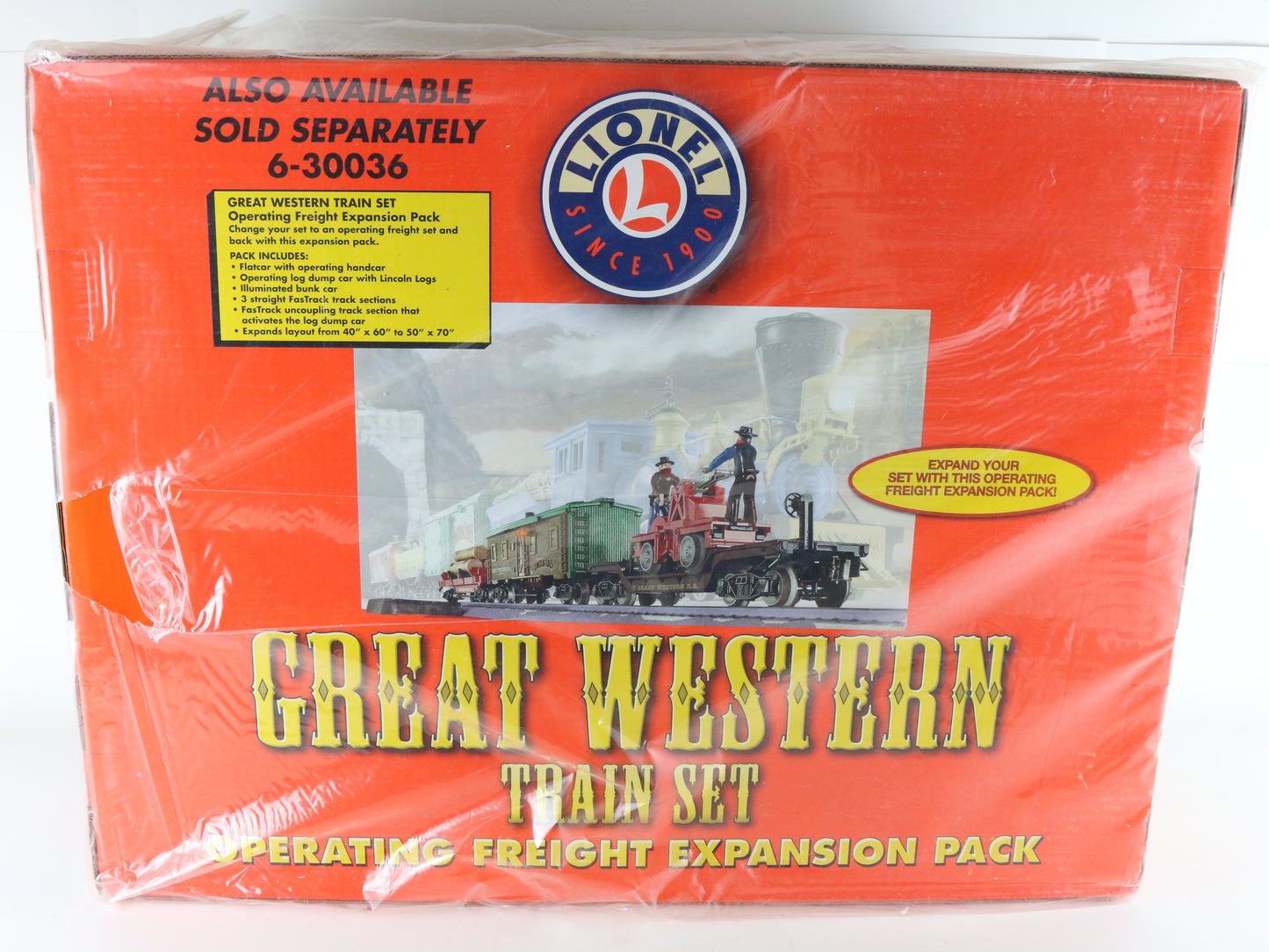 Lionel O 6-30034 Great Western Lincoln Logs Large Train Set Hasbro