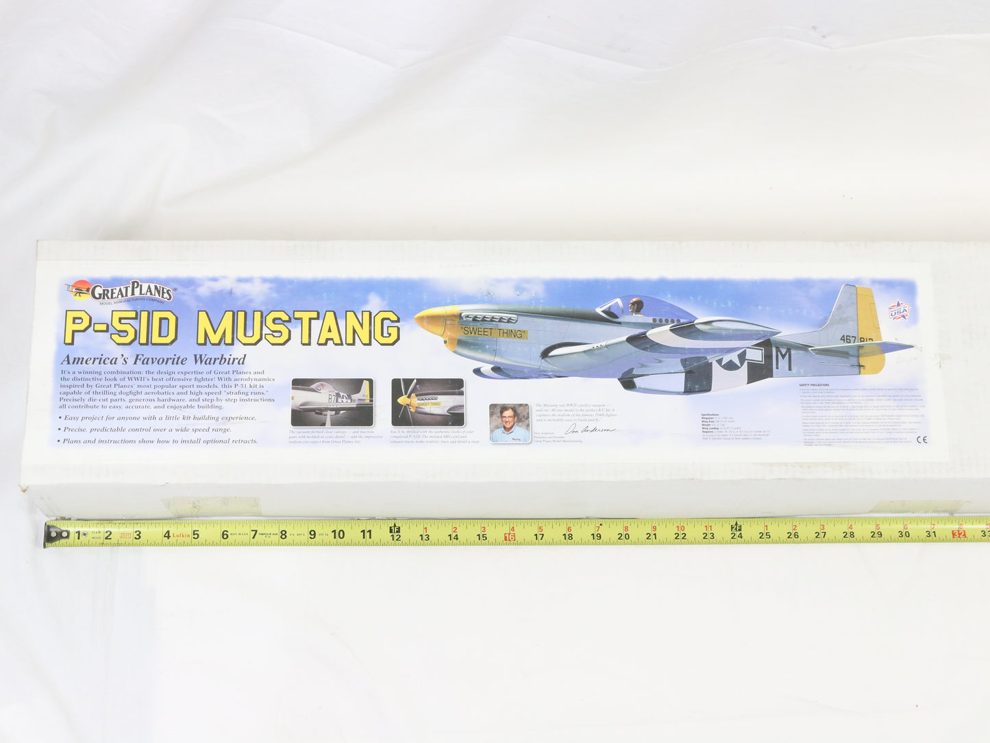 Great Planes P-51d Mustang Warbird 57" Wingspan Wood RC Kit