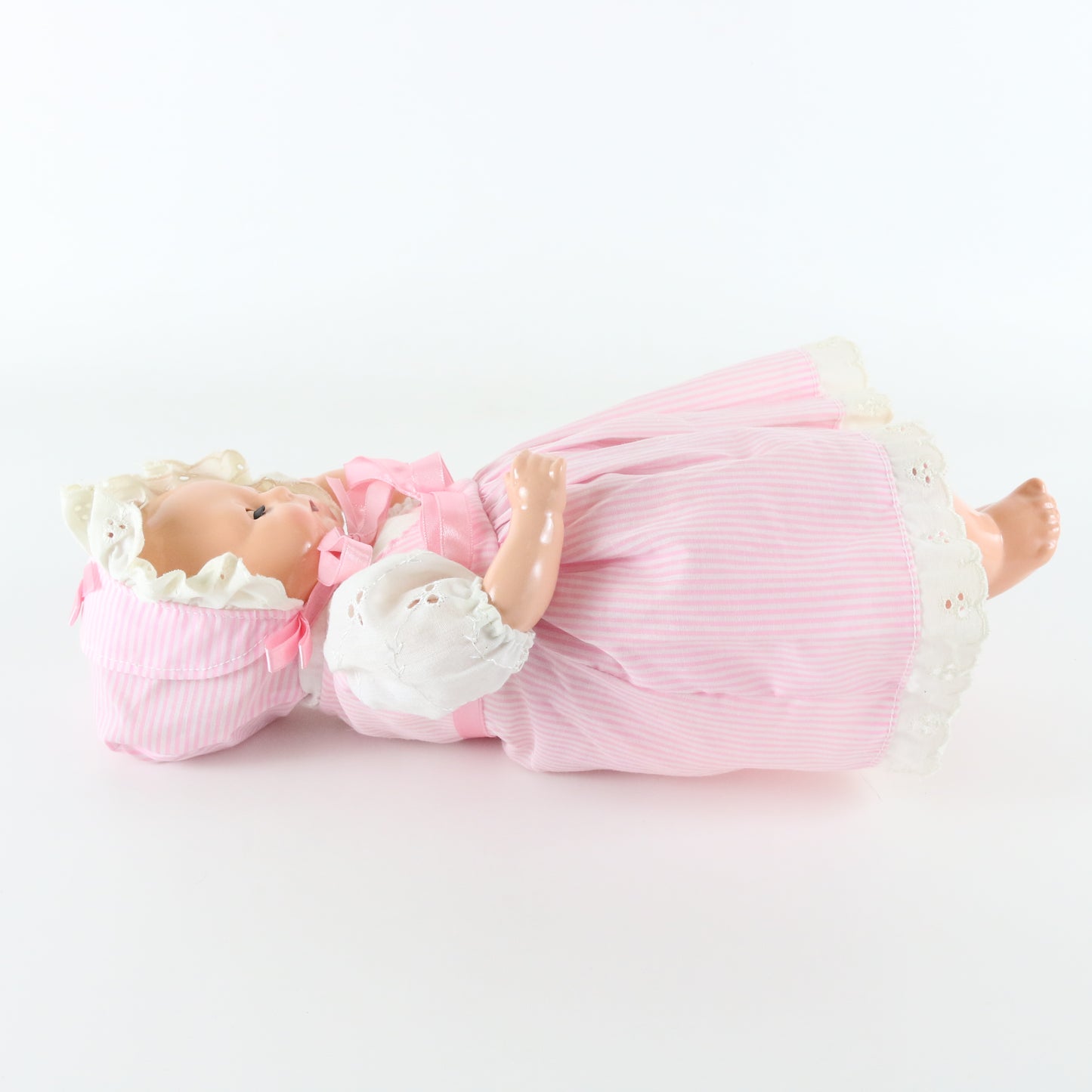 Tynie Twins Pink Dress Girl Horsman 13" Doll W/ Pink Cap Tw14
