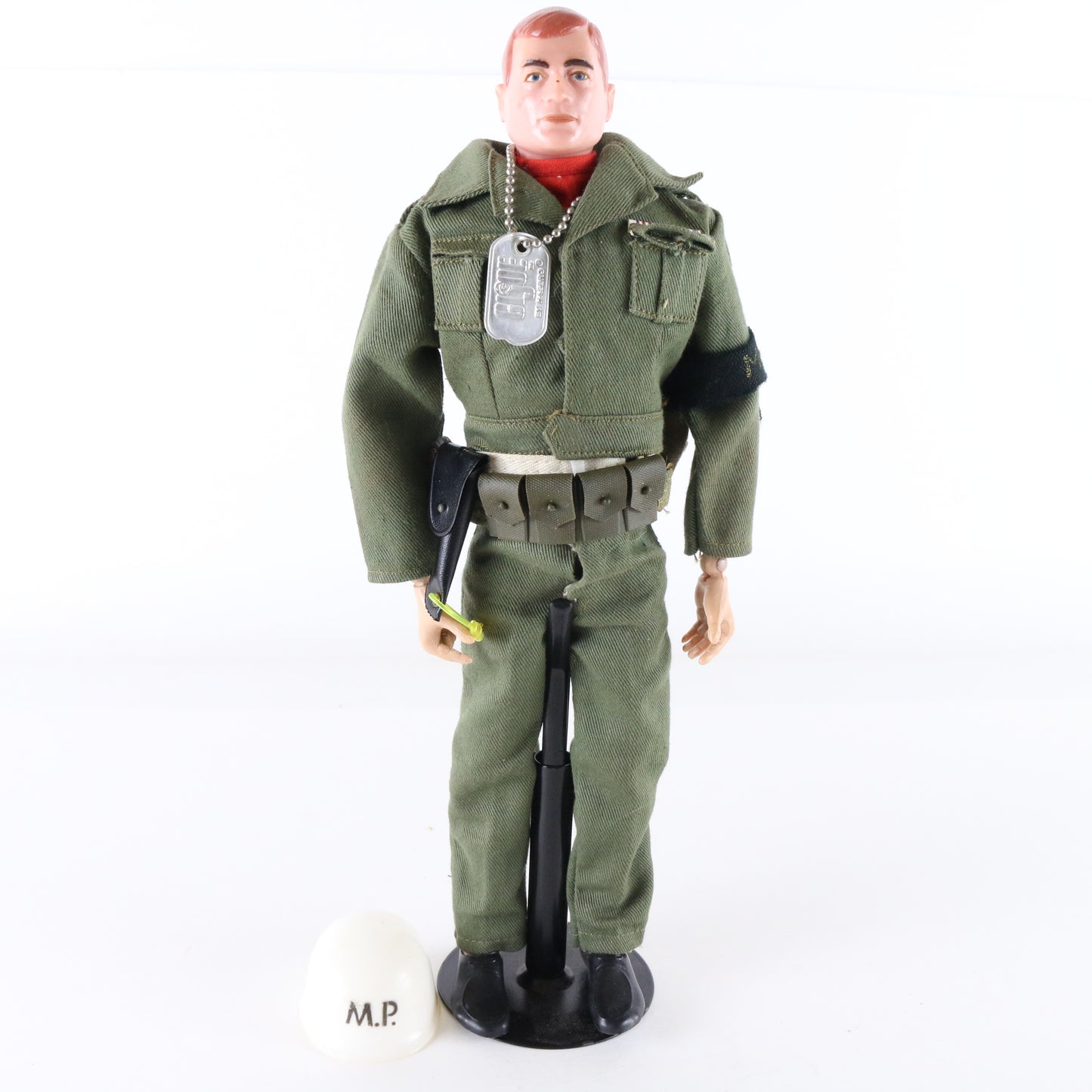 USA MADE 1964 Hasbro Gi Joe Military Police 12" Figure W/ Helmet & More