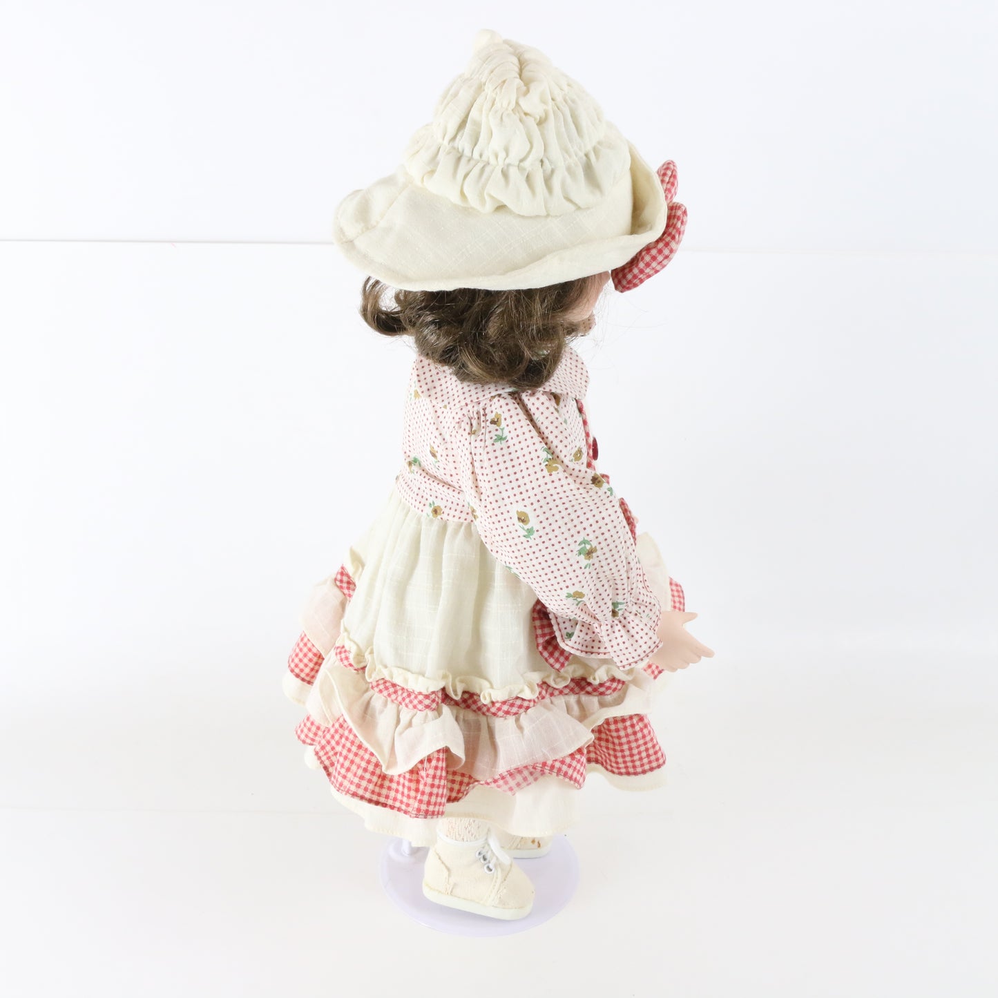 Standing Girl Floral Dress William Tuss Large 16.5" Porcelain Doll