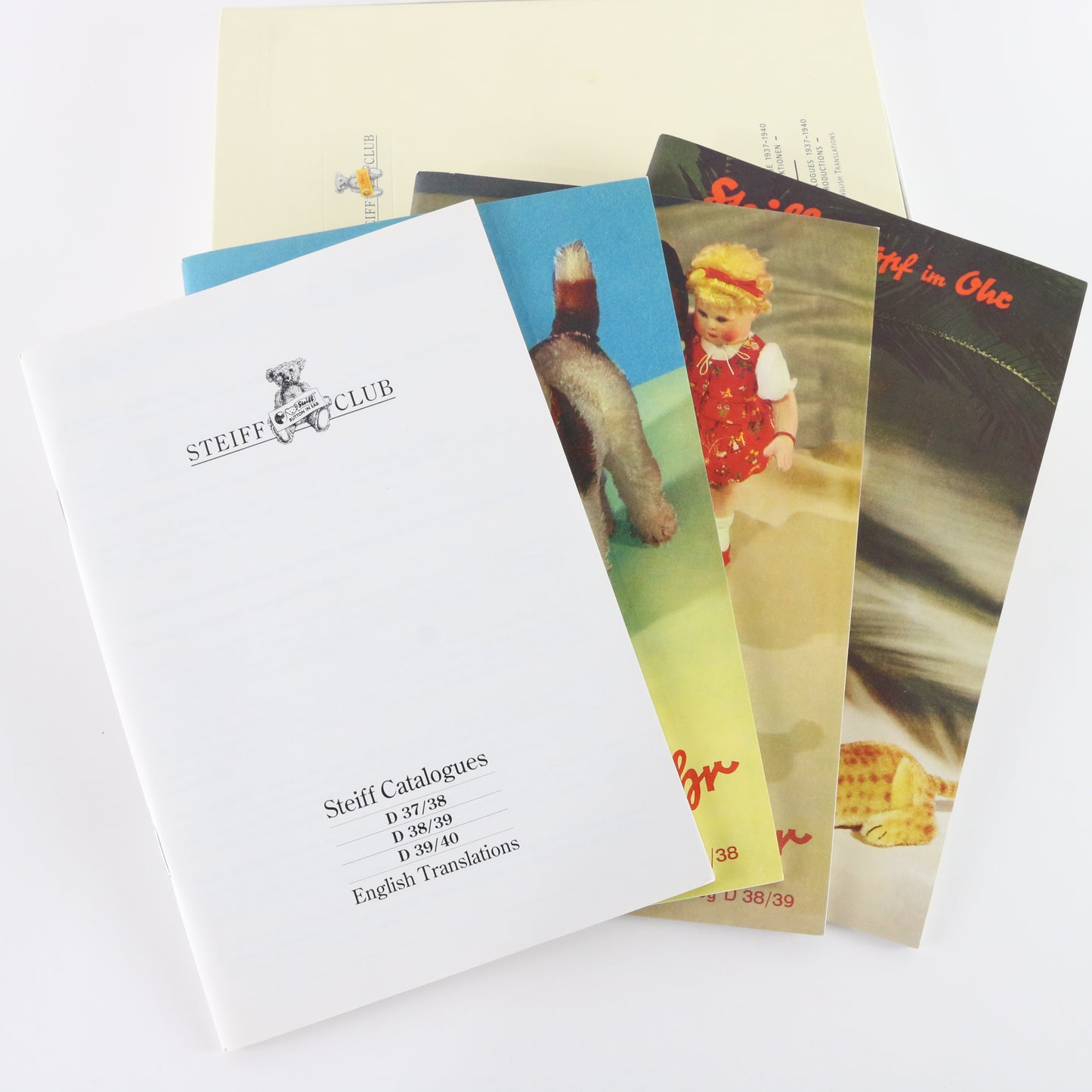 Lot of 3 Vintage Steiff Club Reproduction Catalogs & Boxes (1937-1965)
