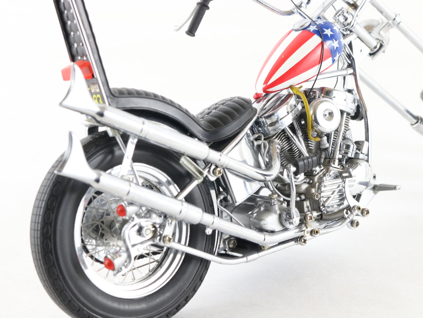 Easy Rider Chopper Red White Blue Cpt America Franklin Mint 1:10 B11WL73 w/ Box
