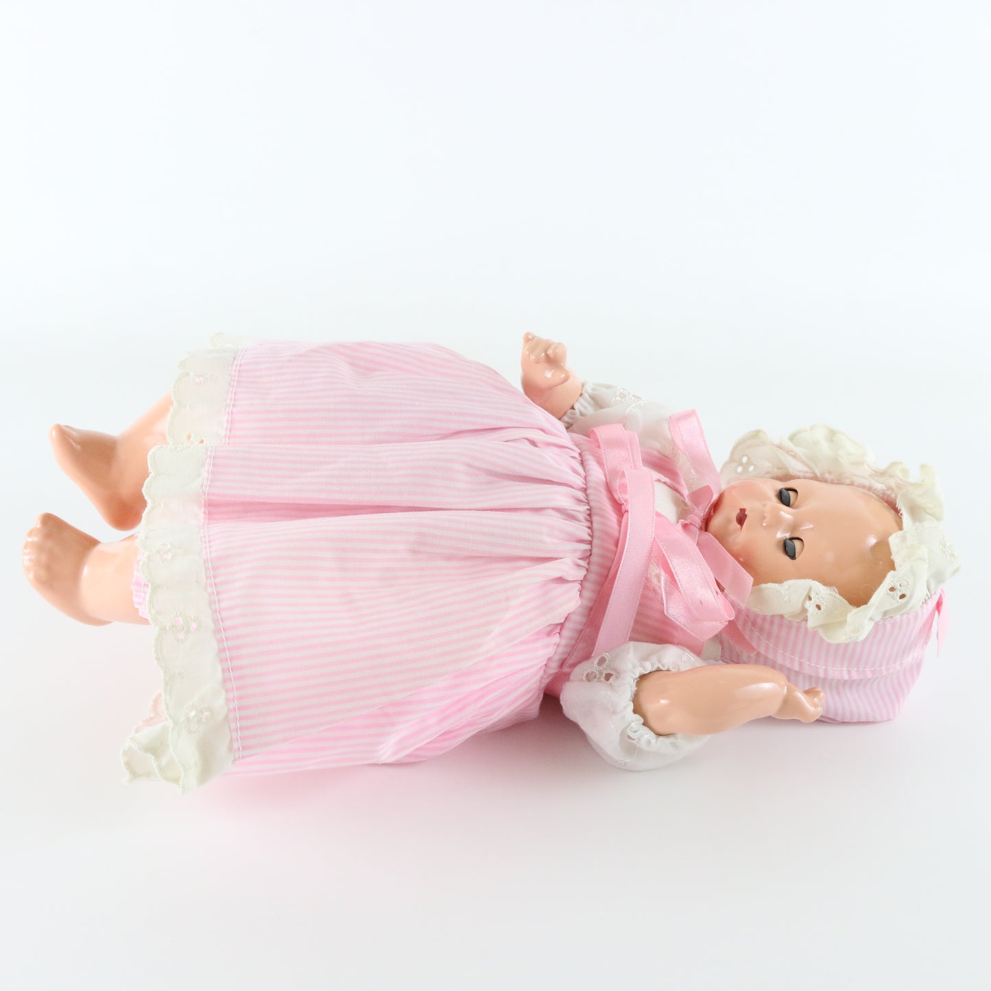 Tynie Twins Pink Dress Girl Horsman 13" Doll W/ Pink Cap Tw14