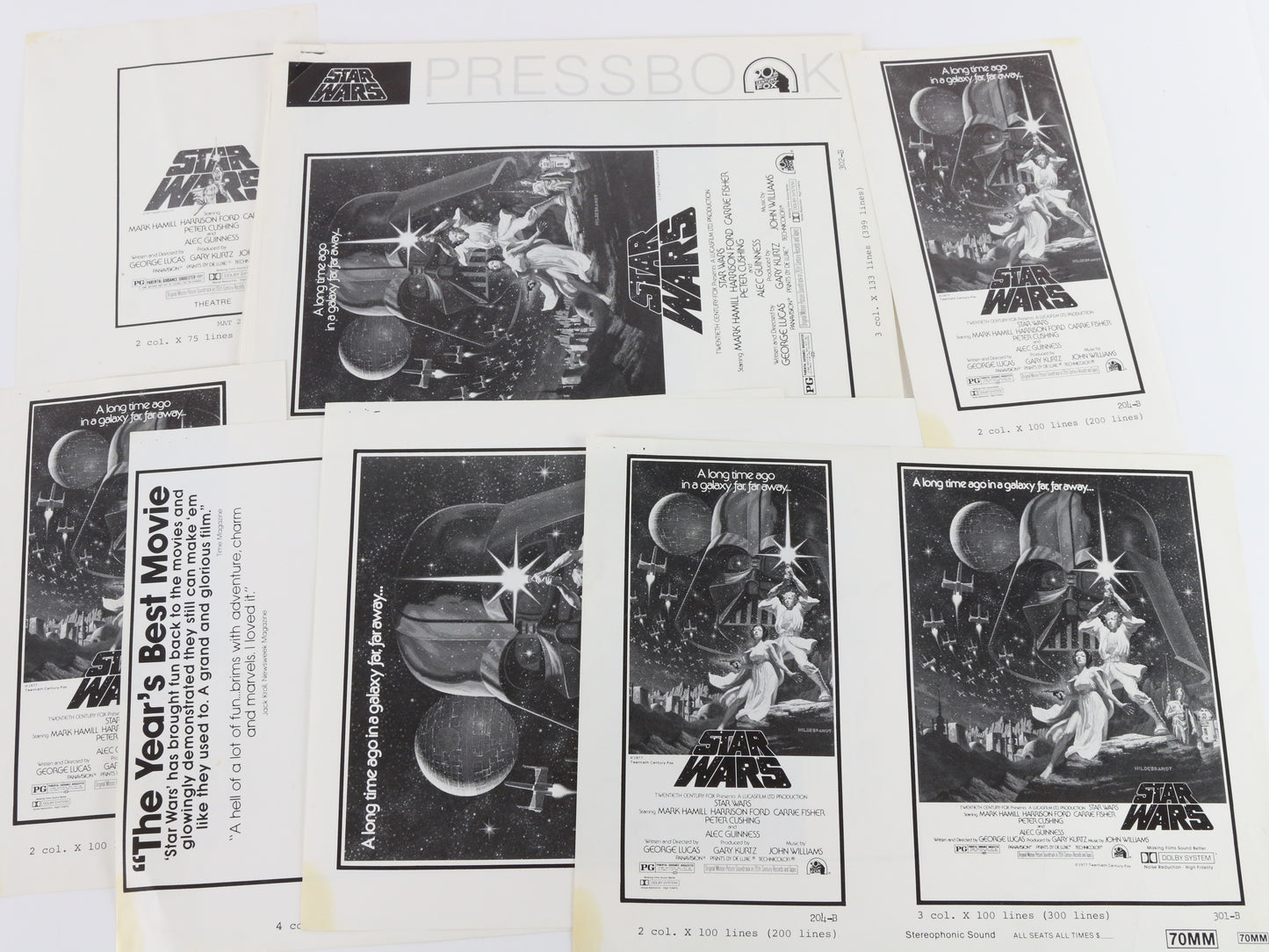 1976 Original Star Wars Lucasfilm Press Book with Promotional Posters