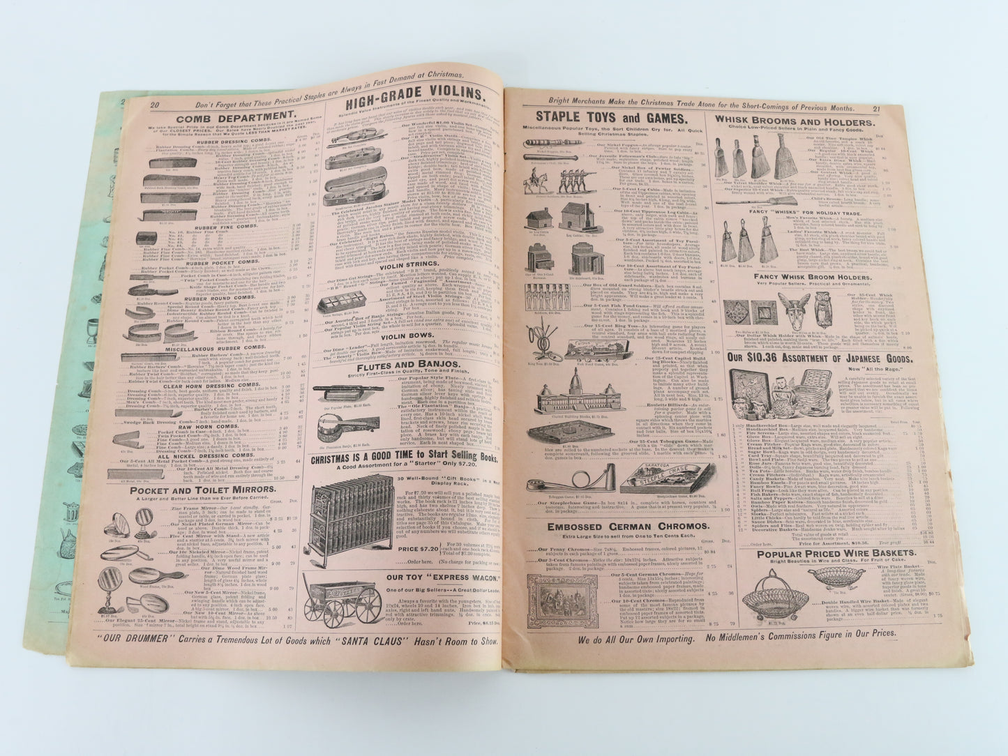 Antique 1886 Butler Brothers Santa Claus Merchants Holiday Catalog Original