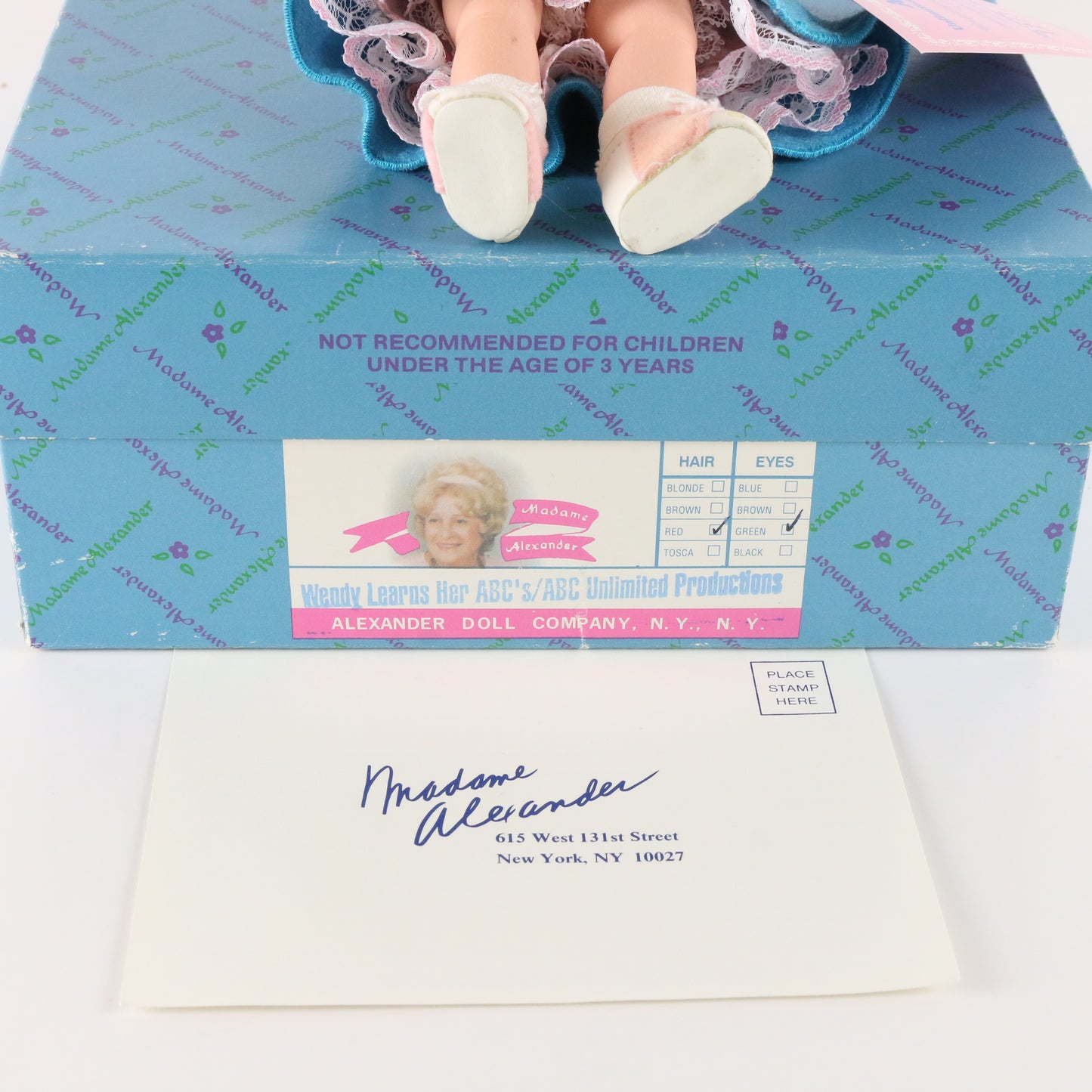 Wendy Learns Her ABC Madame Alexander Red Hair Green Eyes 7.5" 1213/3200