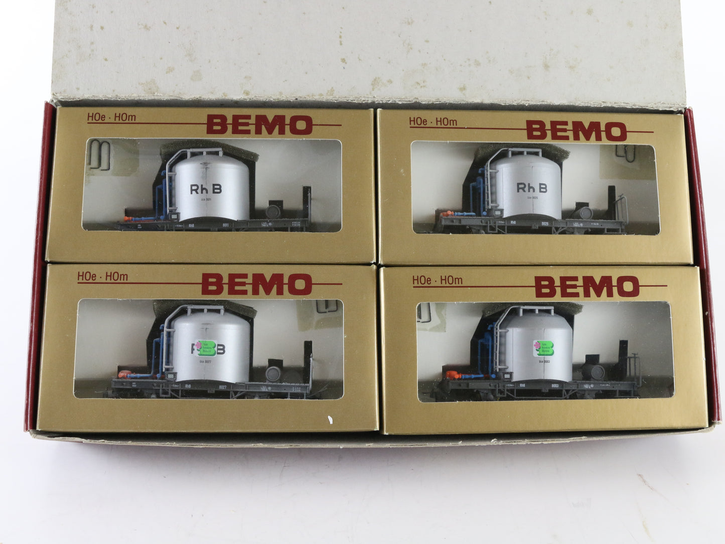 Bemo HOm RHB 2259 Cement Silo Cars Set of 4