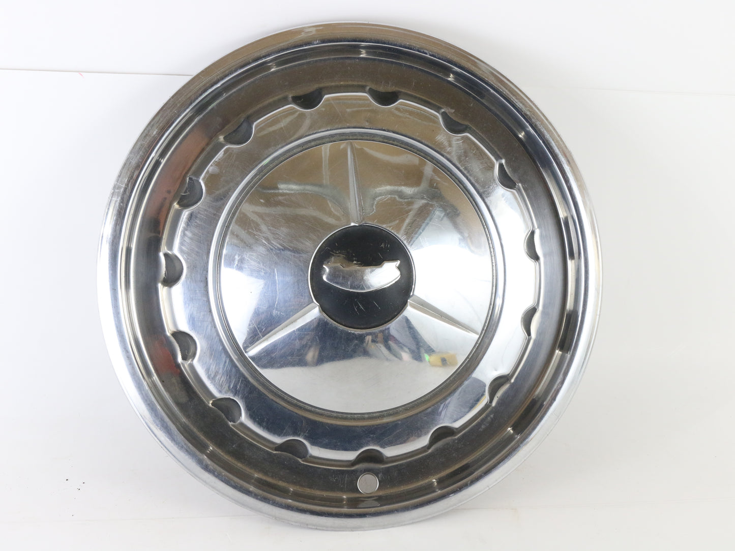 Lot Of 3 Vintage 1957 Chevrolet Bel Air Metal Wheel Hubcaps 14.5" ORIGINAL