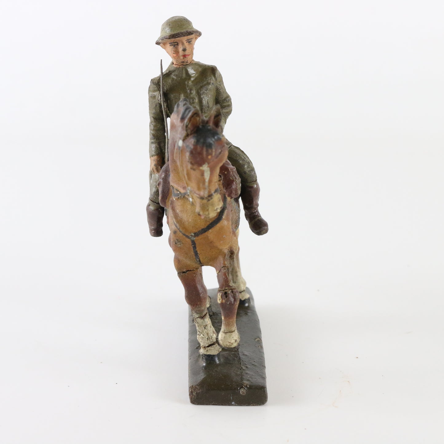 Lineol WWII horse with possible American soldier composite figure Germany