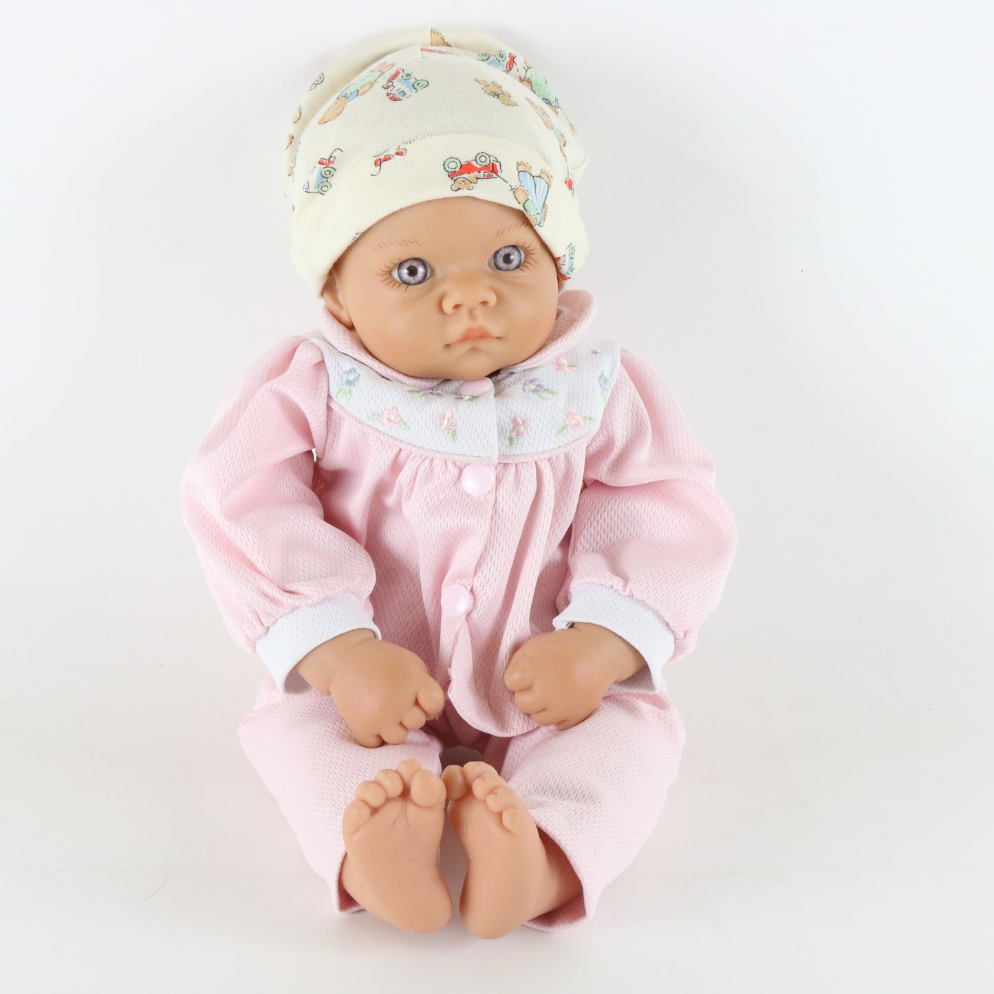Lee Middleton Reva Original Large 17.5" Vinyl Baby Doll W/ Pink Clothing & Hat