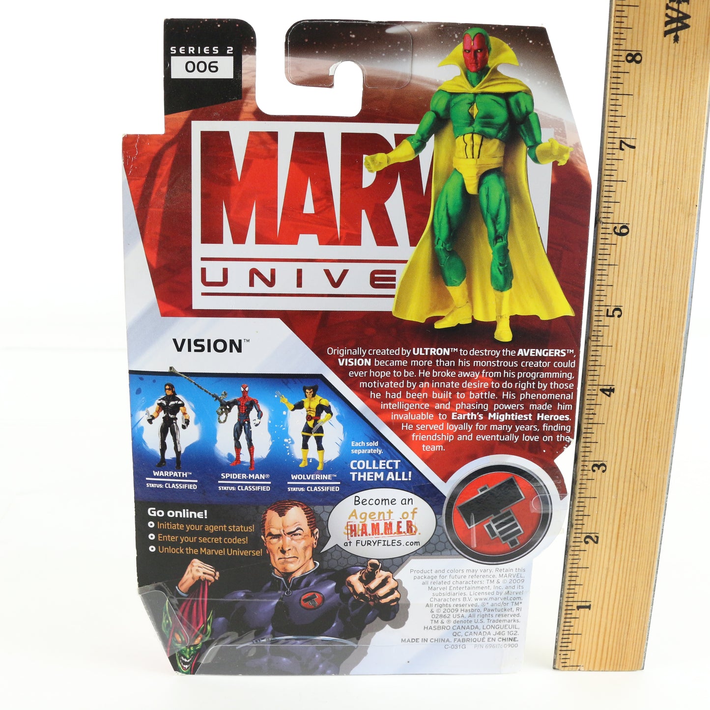Marvel Universe Series 2 006 Vision Transparent Hasbro 3.75" Action Figure