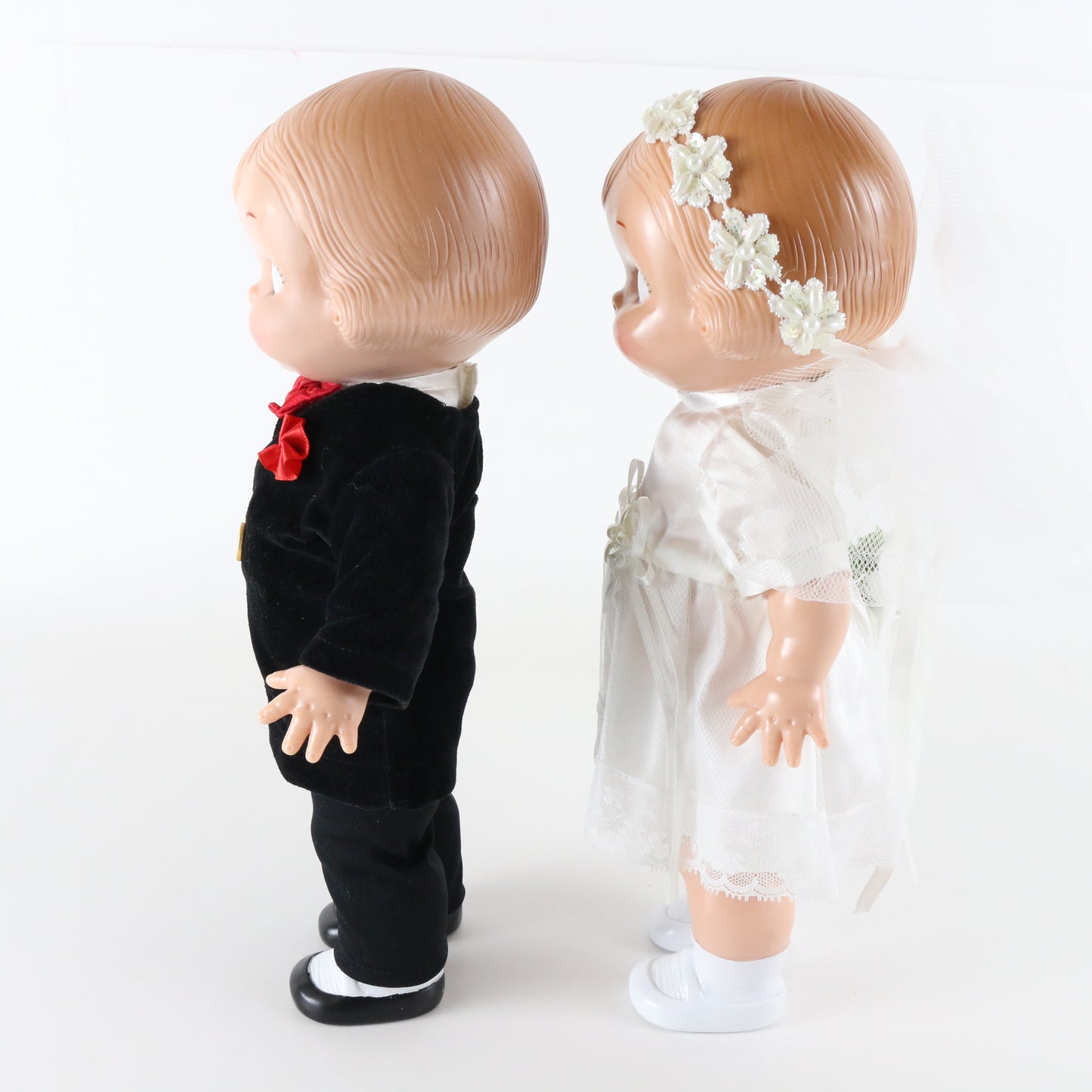 Lot Of 2 Campbell Kids VINTAGE Bride & Groom CSC Horsman 12" Dolls 1997