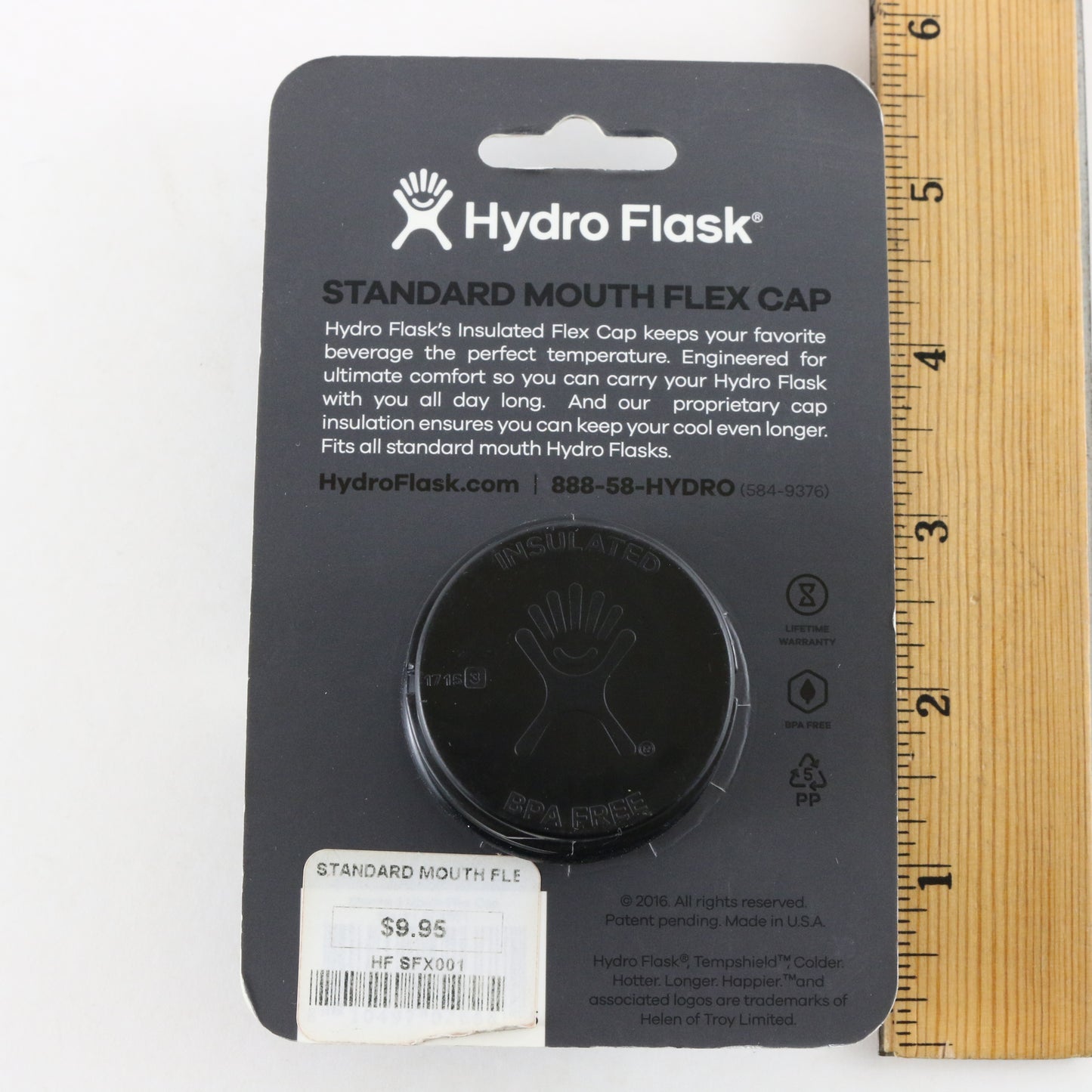 Hydro Flask Black Standard Mouth Flex Cap Water Bottle Lid Outdoor Accessories