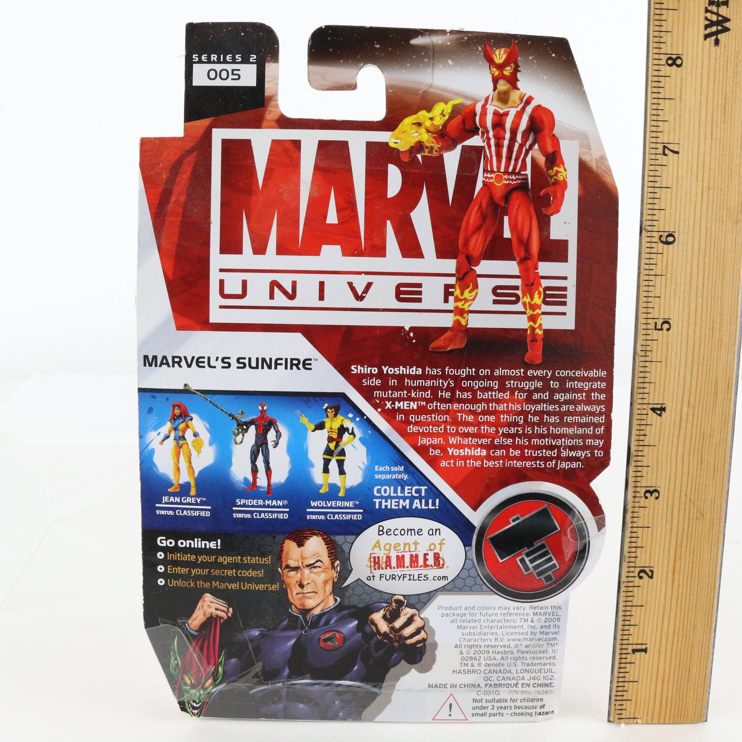 Marvel Universe Series 2 005 Sunfire 3.75" Action Figure Hasbro