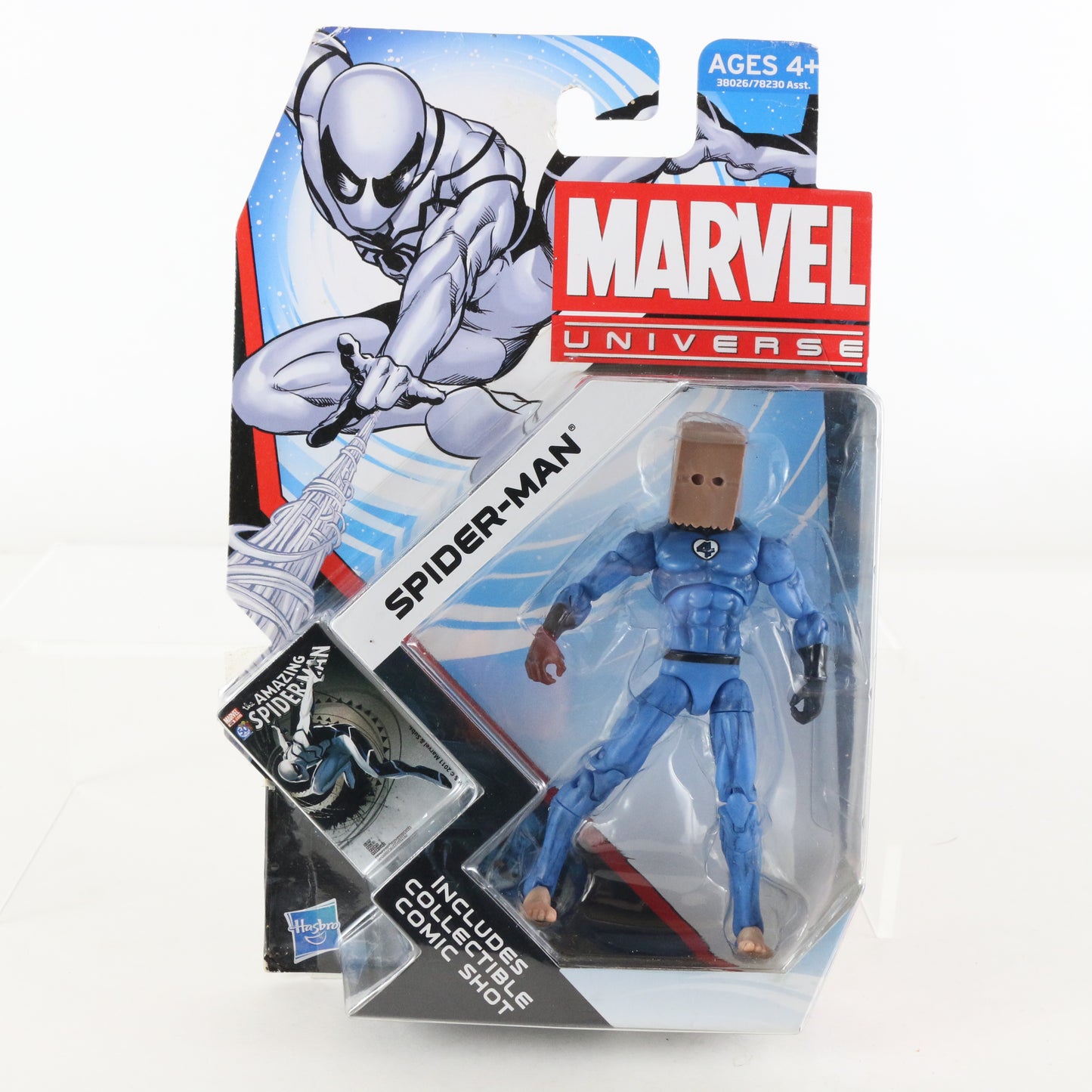 Marvel Universe Series 4 014 BAG HEAD Spider-Man 3.75" Hasbro VARIANT