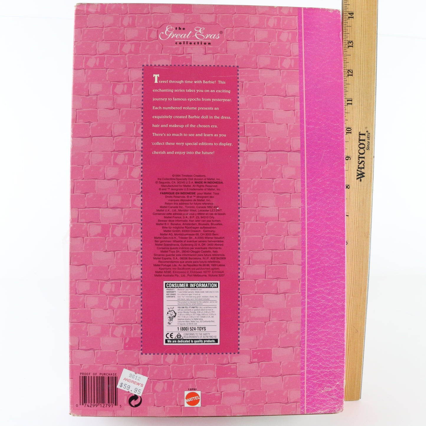 Medieval Lady Great Eras Collection Timeless Barbie Doll Mattel 12791 1994