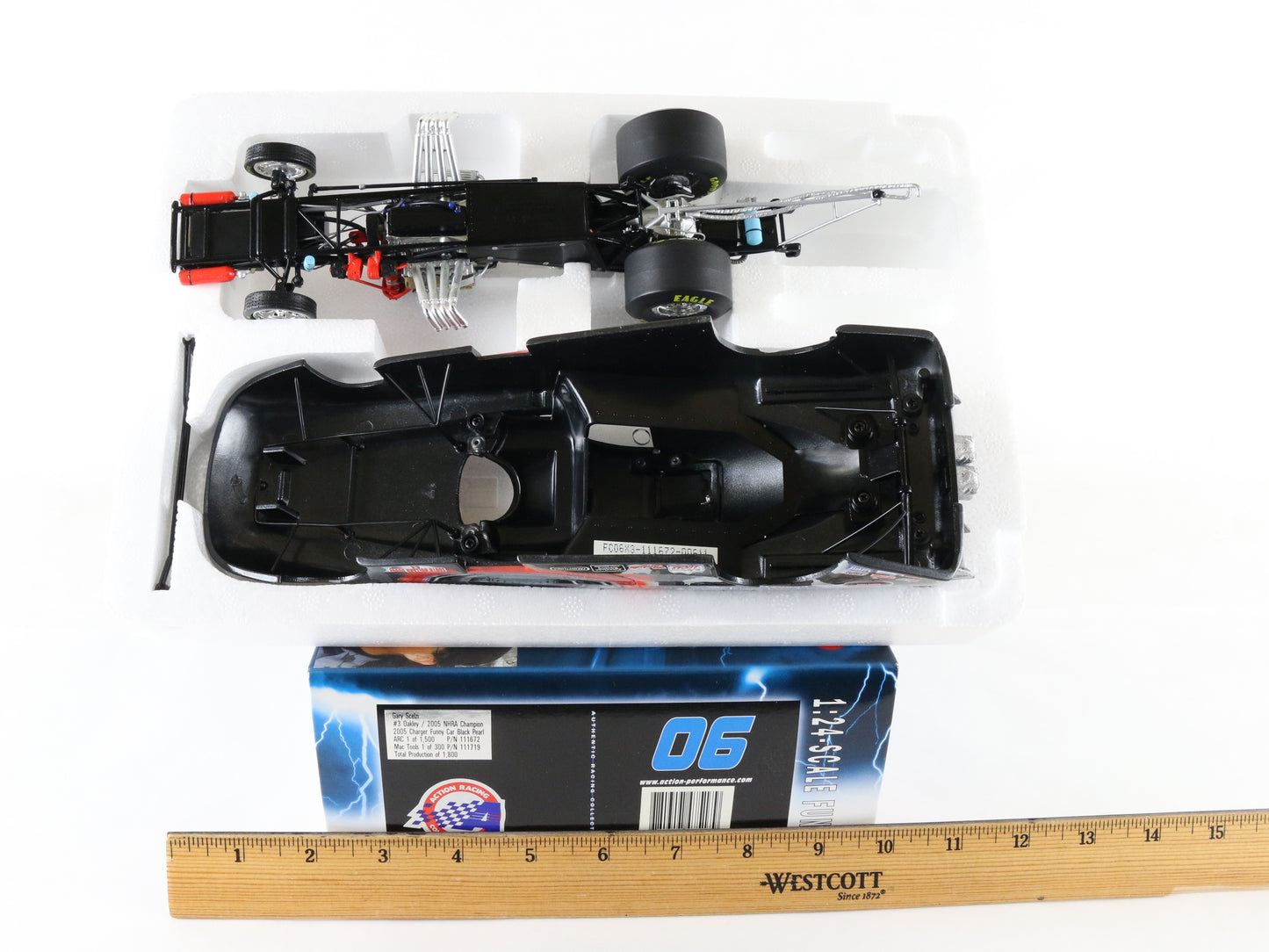 2005 Dodge Charger Funny Car Black Pearl Scelzi Action 1:24 Diecast 1 Of 1800