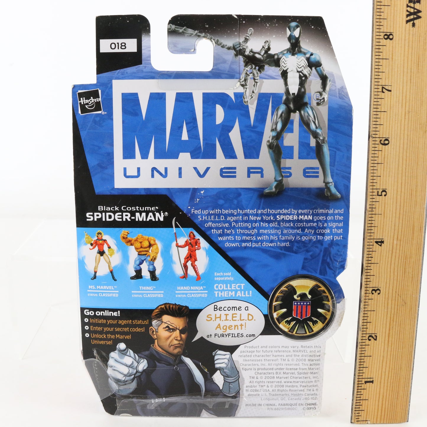 Marvel Universe 018 Black Costume Spider-Man 3.75" Action Figure Hasbro
