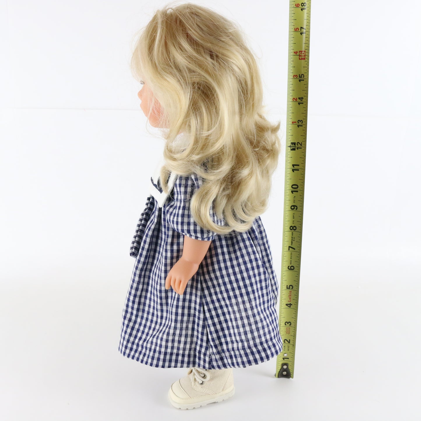 Max Zapf Creation Sleepy Eyes 1997 Large 17" Vinyl Doll W/ Blue Dress