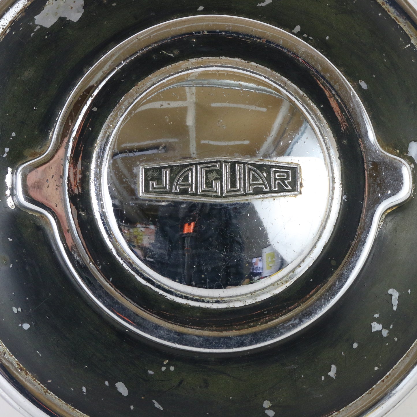 Vintage 1950s-60s Jaguar Metal Wheel Hubcap 10.5"
