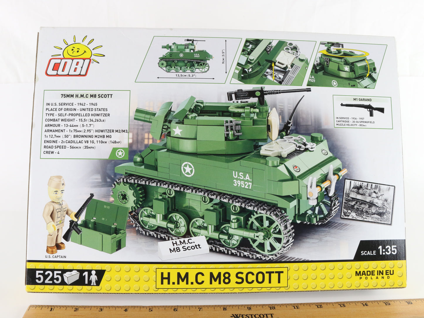 H.M.C. M8 Scott Us Self Propelled Howitzer WW2 Historical Cobi 1:35 2279