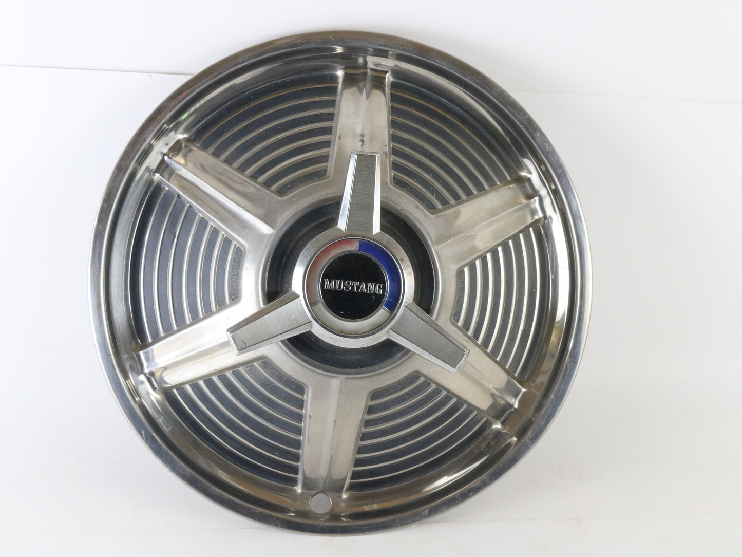 Lot Of 2 Vintage 1965 Ford Mustang Metal Wheel Hubcaps 14"