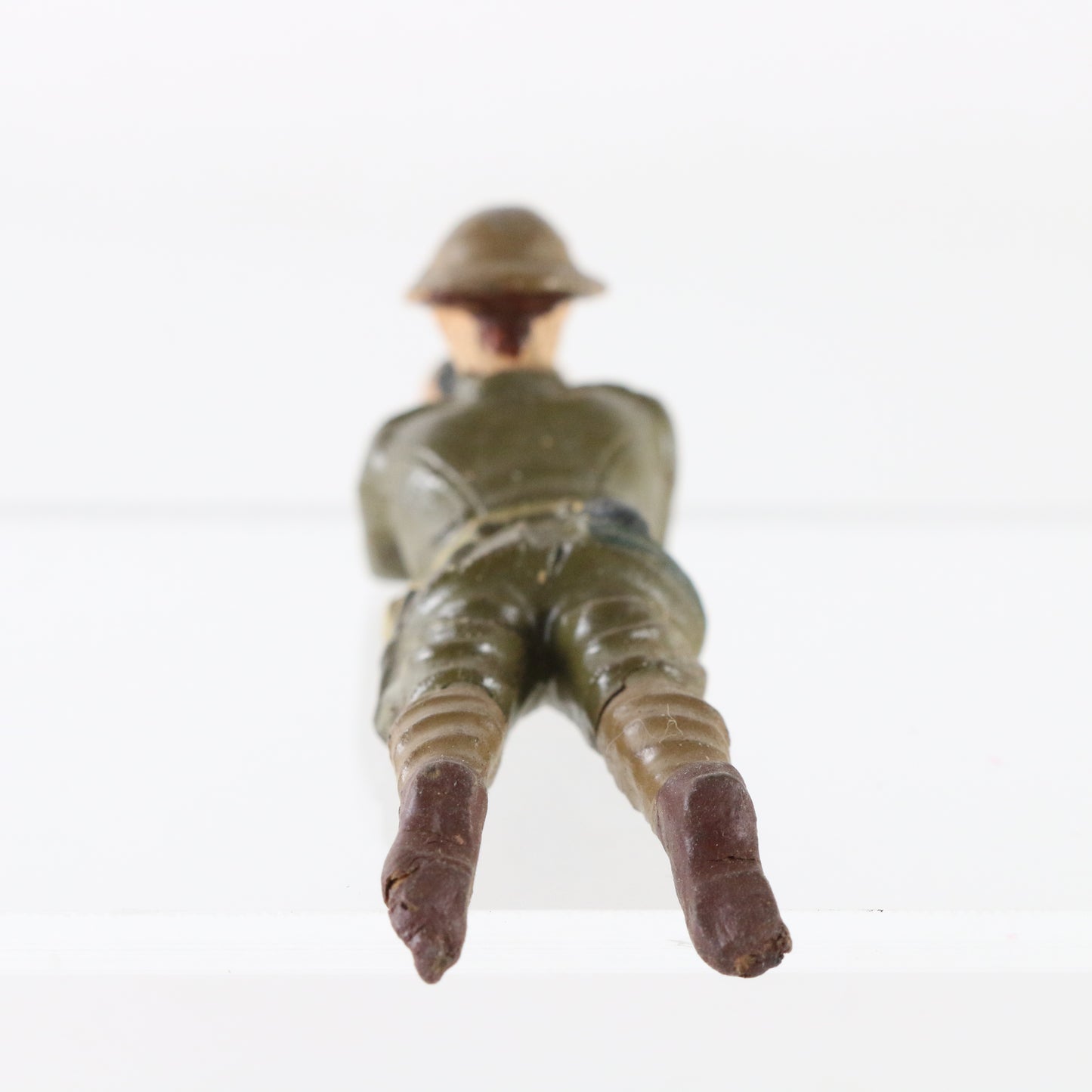 Lineol WWII German composite soldier prone scouting figure collectible toy