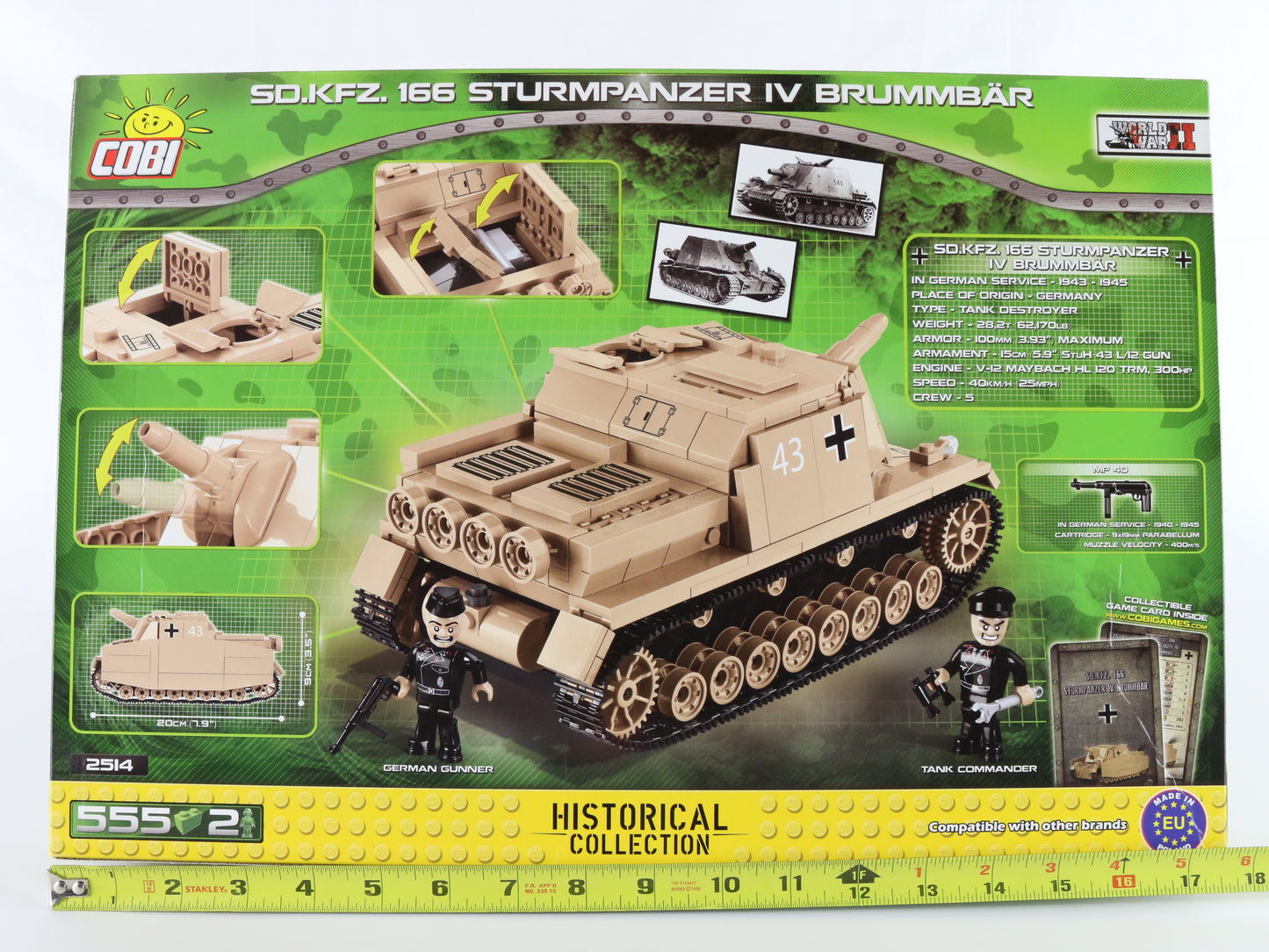 Sdkfz 166 Sturmpanzer Iv Brummbar Tank Destroyer German WW2 Historical Cobi 2514
