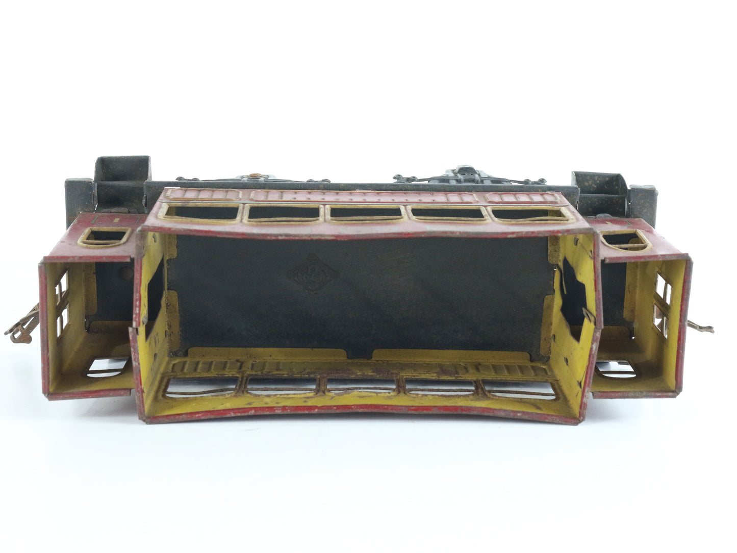 Bing GBN O Prewar Red 1st Class Passenger Coach Car Model Train antique tin litho passenger car rare find