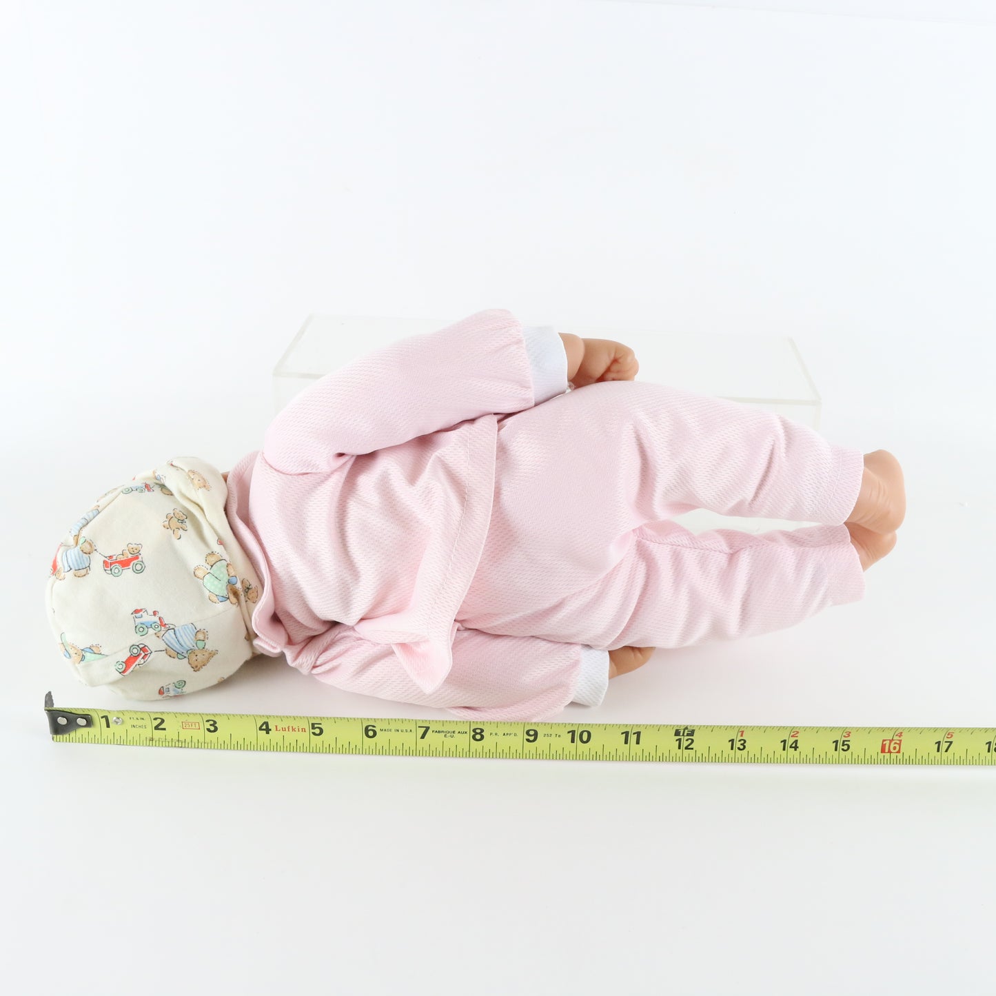 Lee Middleton Reva Original Large 17.5" Vinyl Baby Doll W/ Pink Clothing & Hat