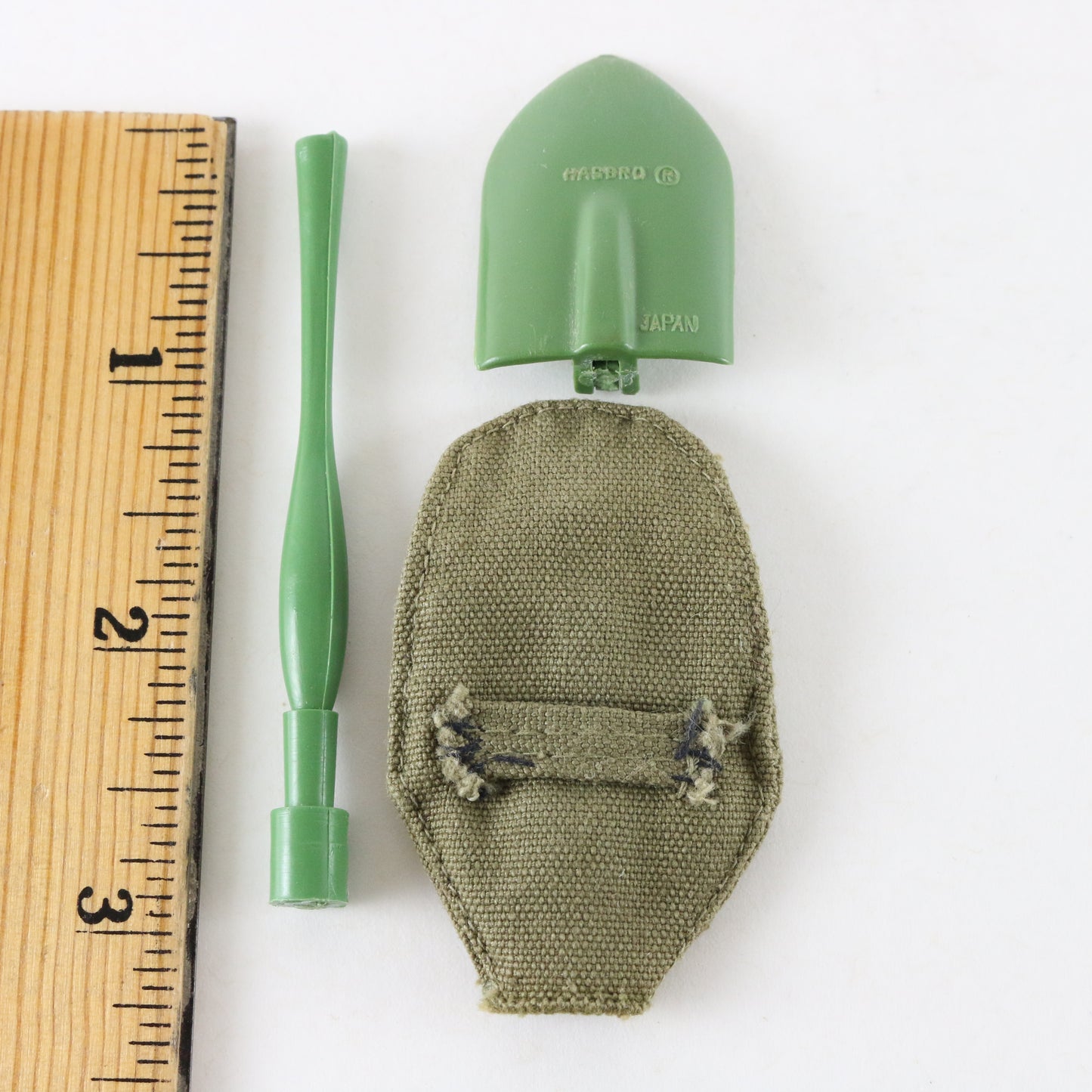 1964 Hasbro Gi Joe Green Soldier Folding Shovel W/ Case 12" Figures