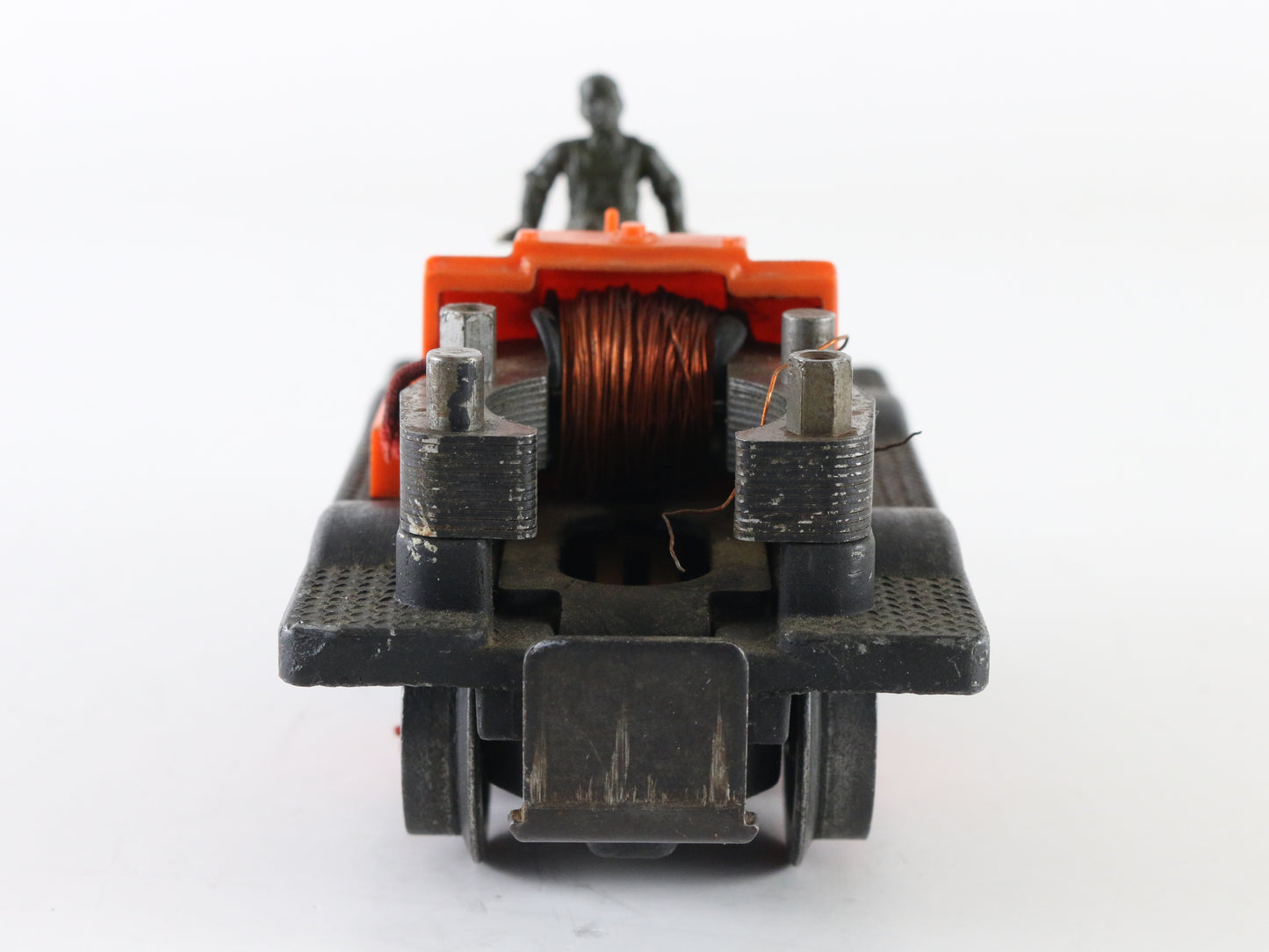 Lionel O 50 Orange Motorized Gang Car with Figure