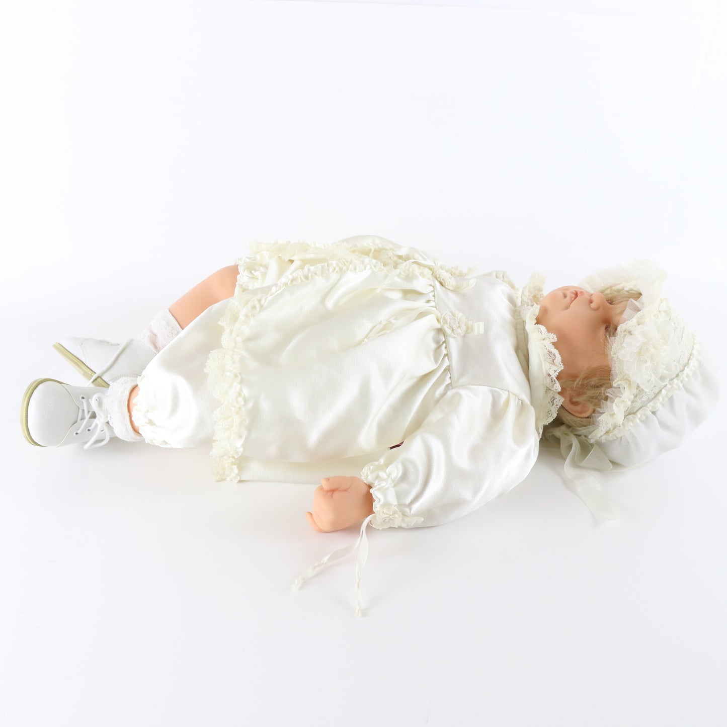 Gotz White Dress & Cowl Girl Large 20" Vinyl Baby Doll