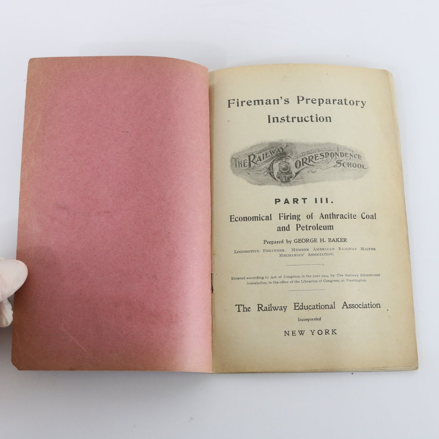 Antique 1904 Fireman's Preparatory Instruction Railway Guide by G. Baker