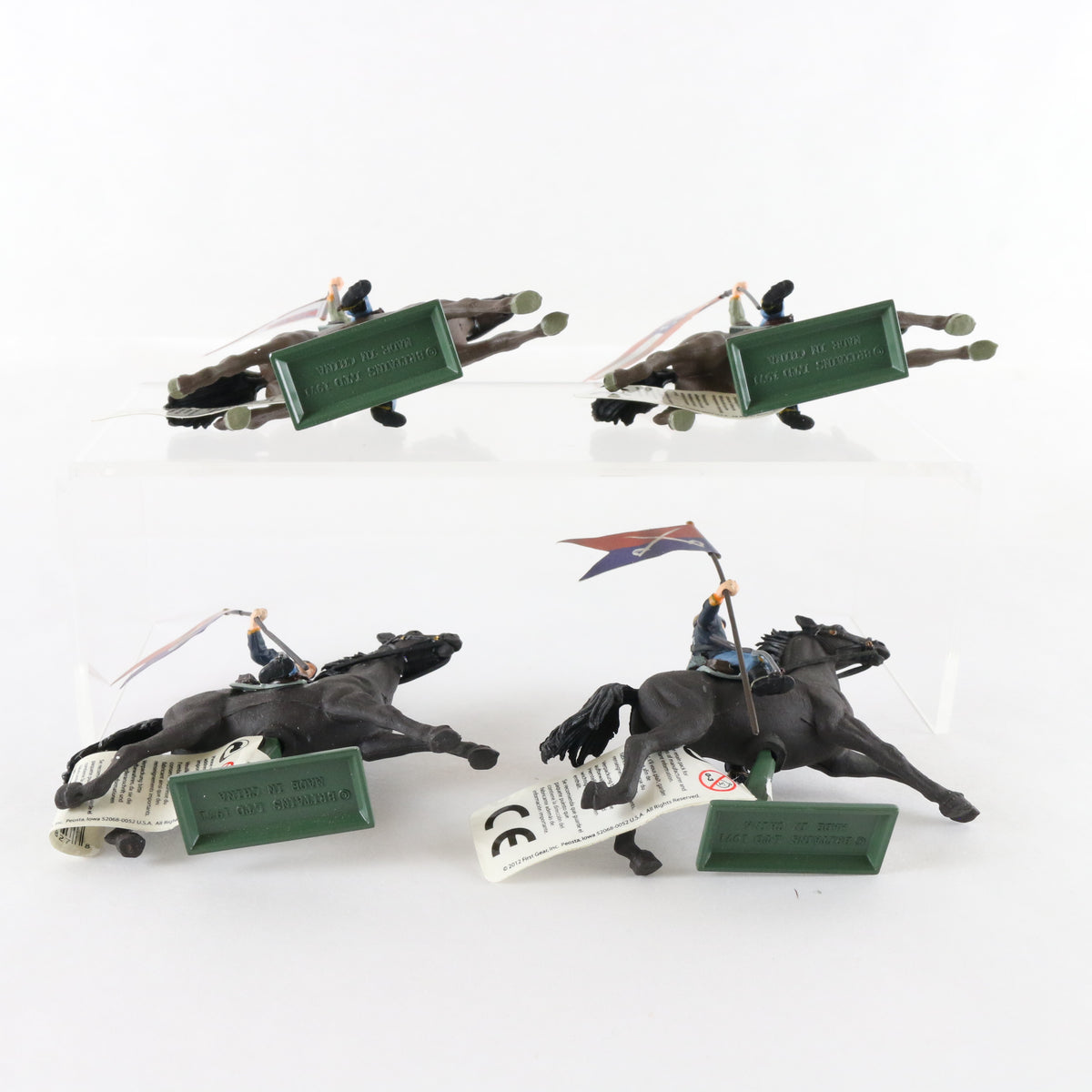 Lot Of 4 Union Confederate Civil War Cavalry Bearers Britains 1:32 Figures
