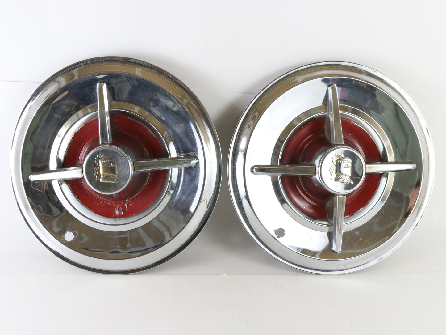Lot Of 4 Vintage 1950s Dodge Lancer Metal Wheel Hubcaps 14.5"