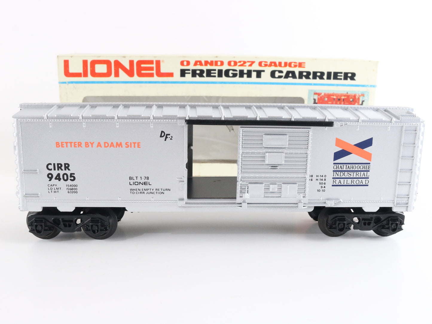 Chattahoochee Industrial Cirr 9405 Boxcar Model Train Lionel O 6-9405 unique industrial railway box car