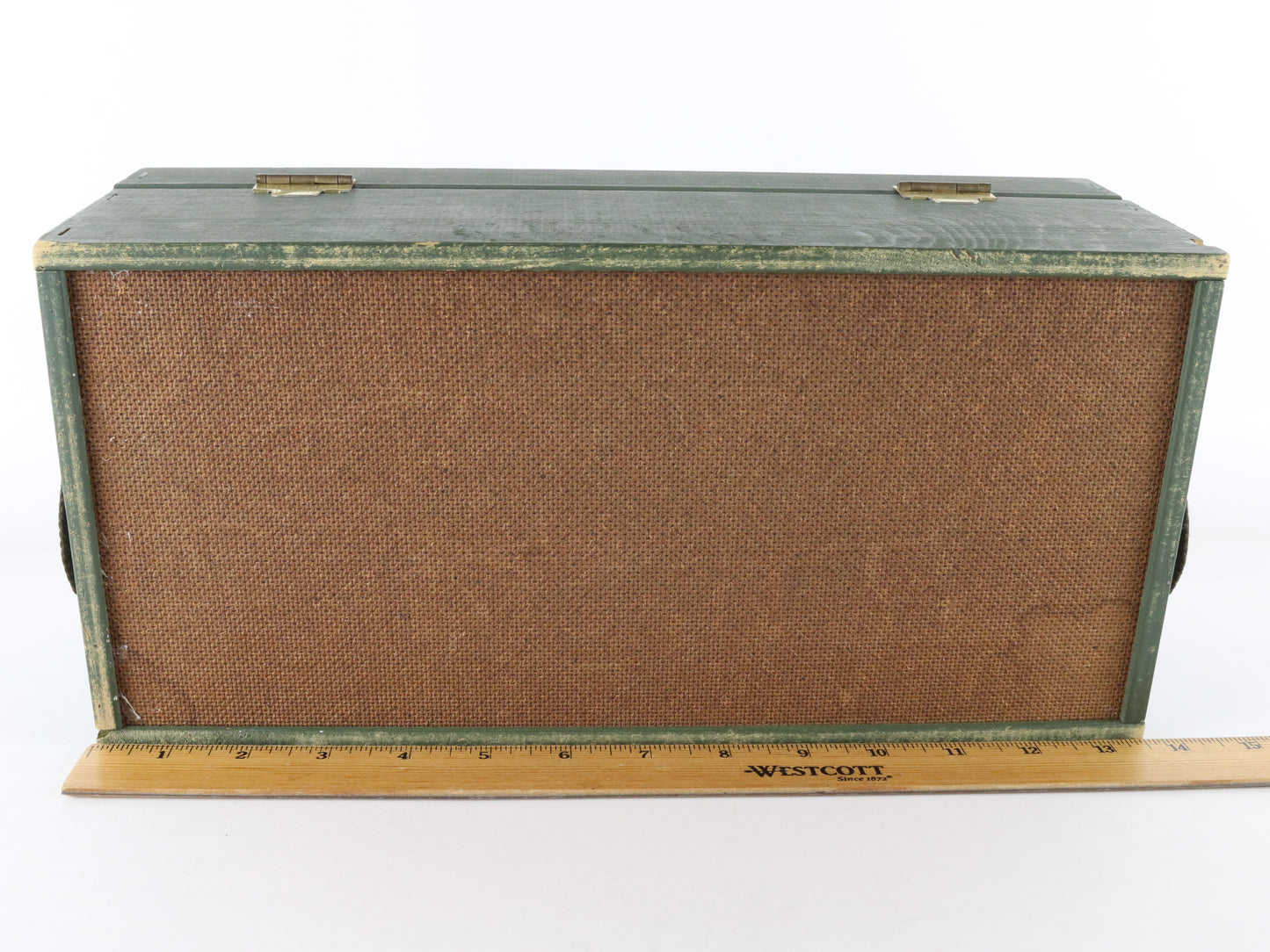 1960s Hasbro Gi Joe Wooden Green Military Footlocker Case W/ Tray